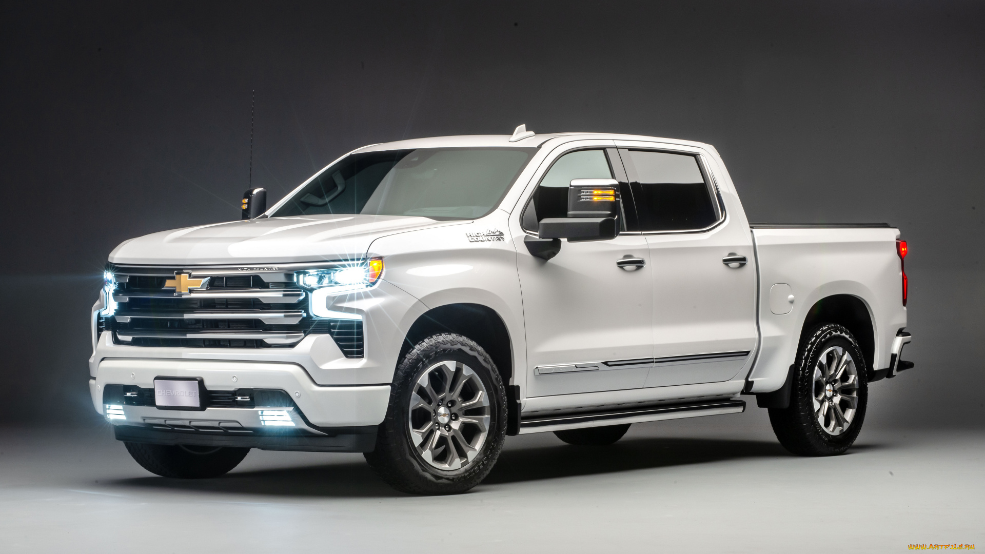 chevrolet, silverado, high, country, crew, cab, 2023, автомобили, chevrolet, silverado, кабина, высокий, класс, белый