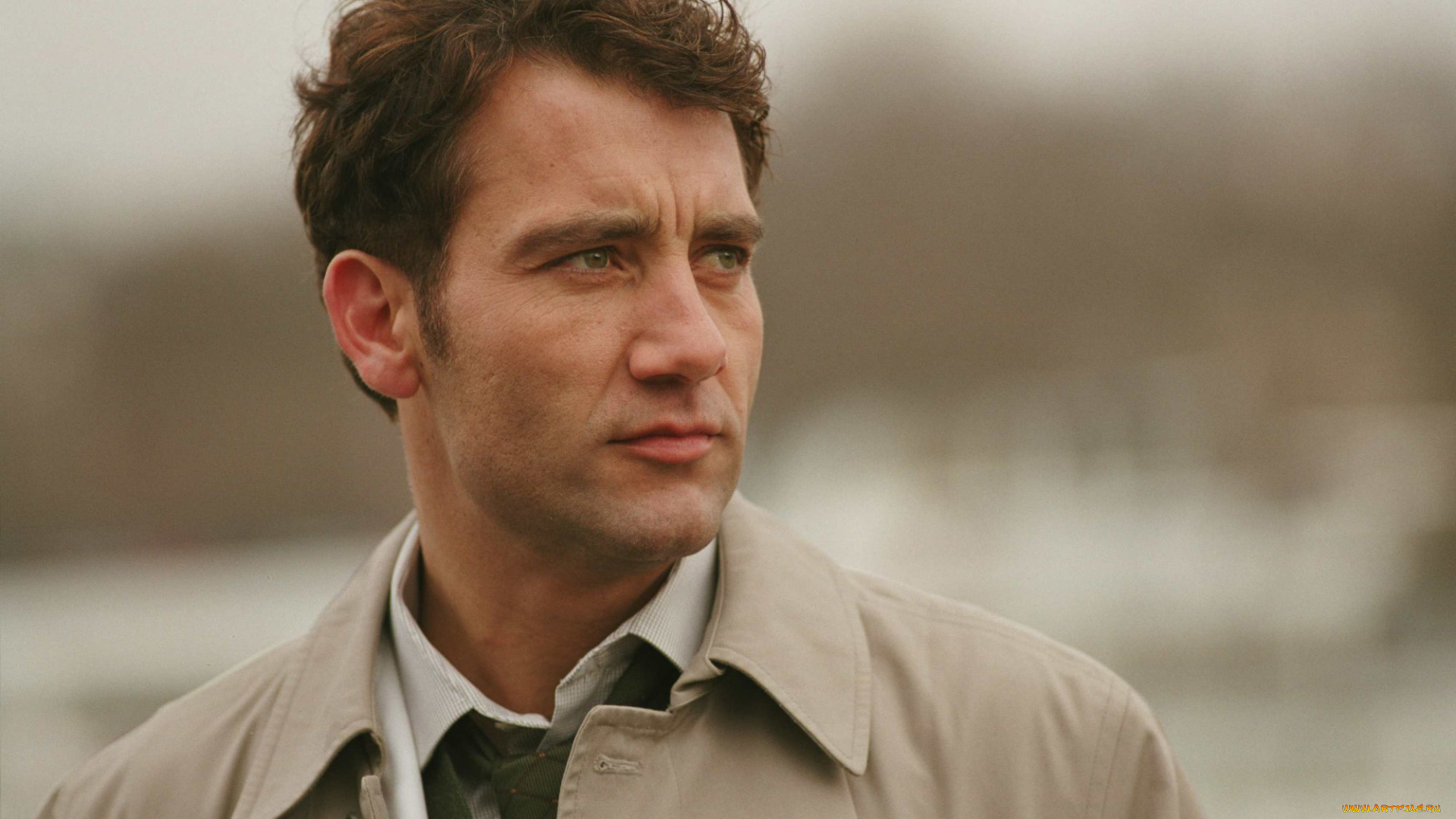 мужчины, clive, owen, актер, лицо, плащ