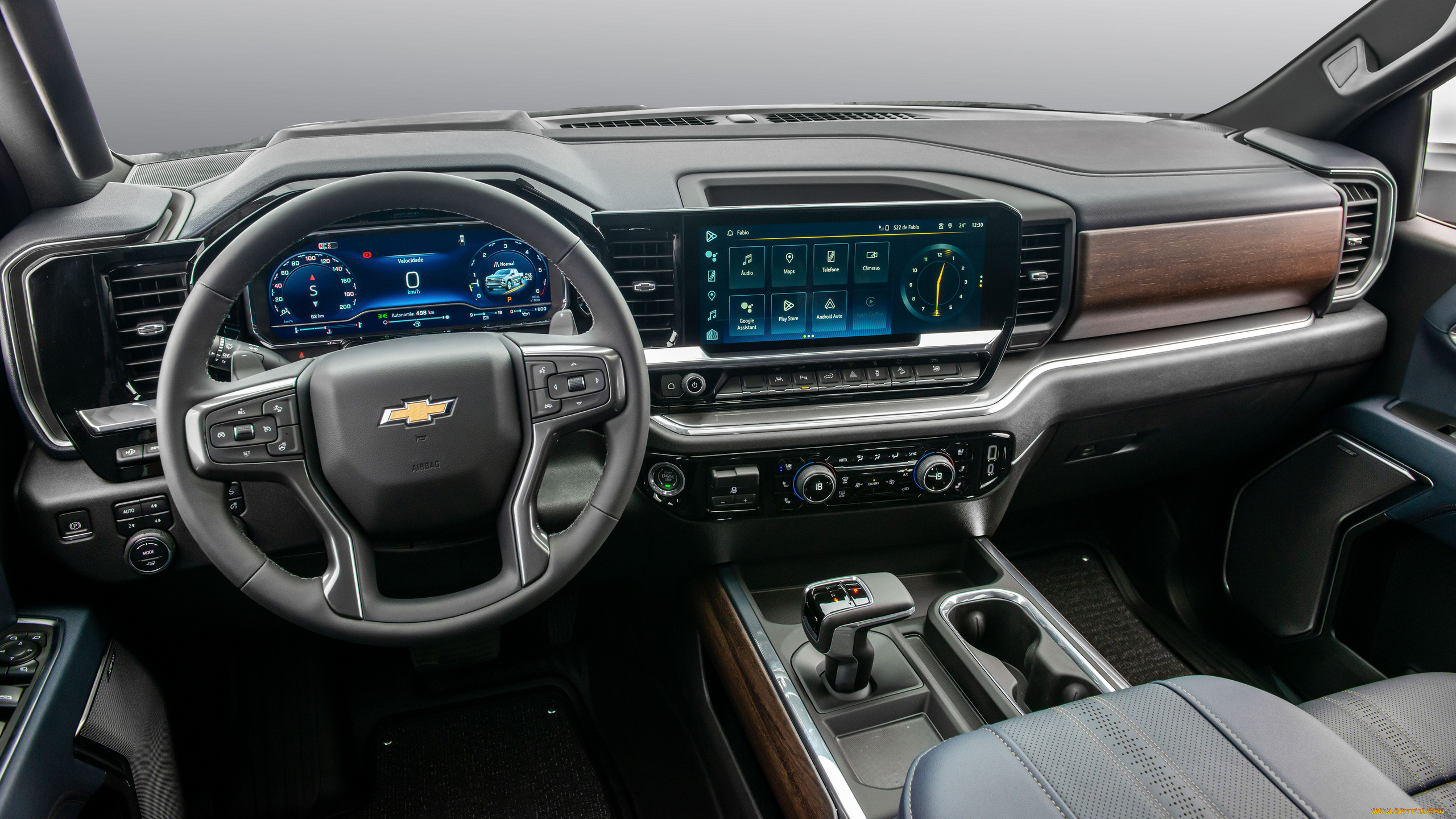 chevrolet, silverado, high, country, crew, cab, 2023, автомобили, интерьеры, сhevrolet, silverado, high, country, crew, cab, салон, руль, интерьер