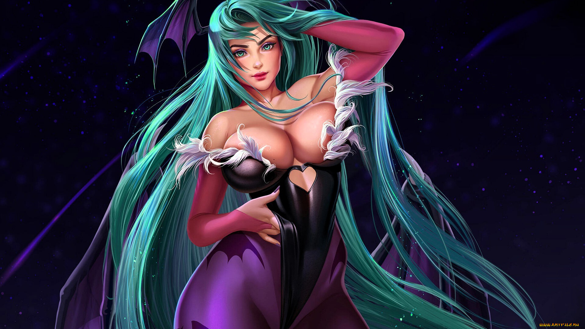 видео, игры, darkstalkers, resurrection, девушка, демонесса, боди, крылья