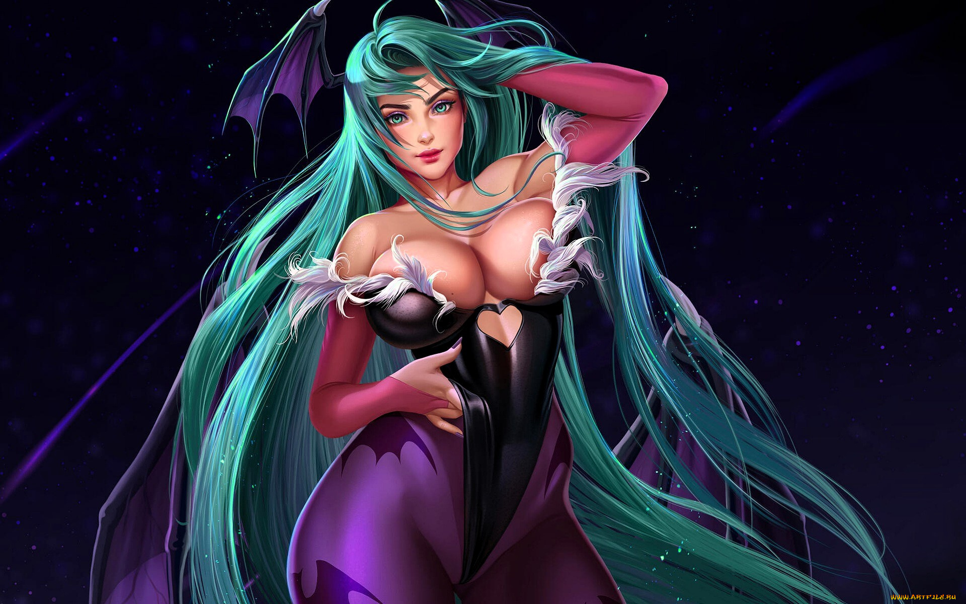 видео, игры, darkstalkers, resurrection, девушка, демонесса, боди, крылья