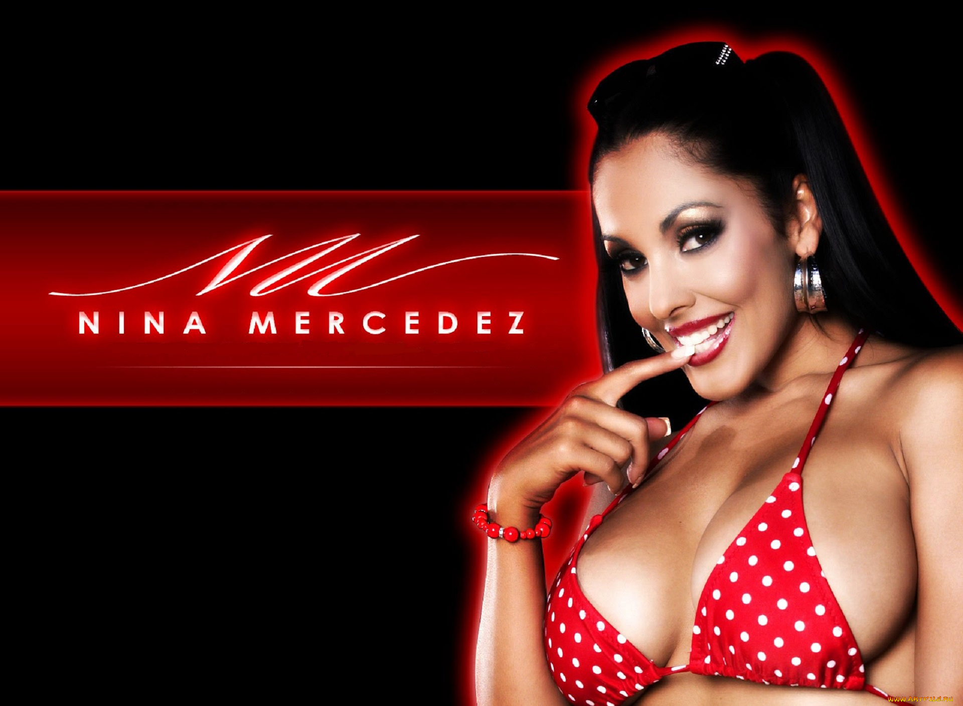 девушки, nina, mercedez, брюнетка, купальник