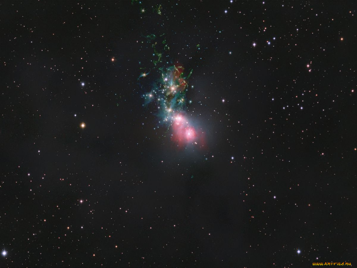 пылевая, туманность, ngc, 1333, космос, галактики, туманности