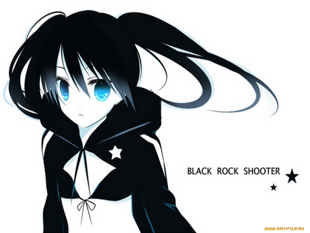аниме, black, rock, shooter