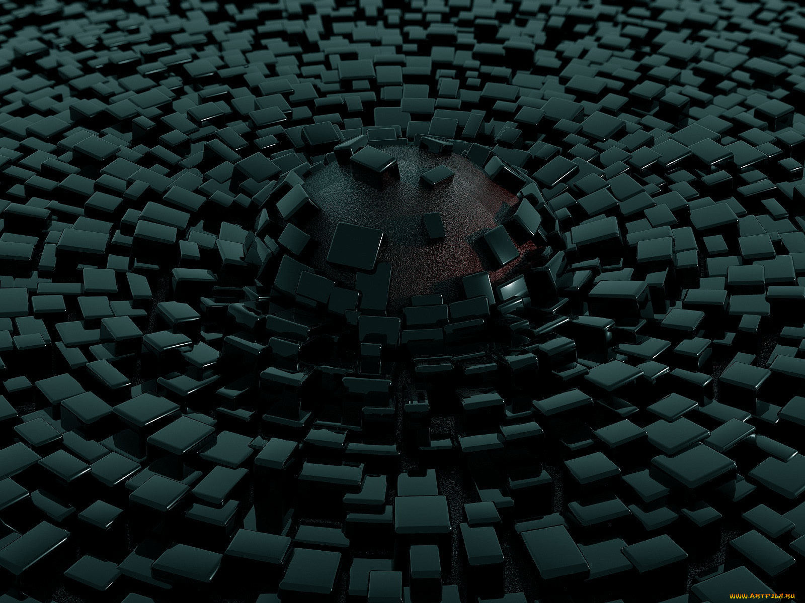 3д, графика, modeling, моделирование, квадраты, зелёный