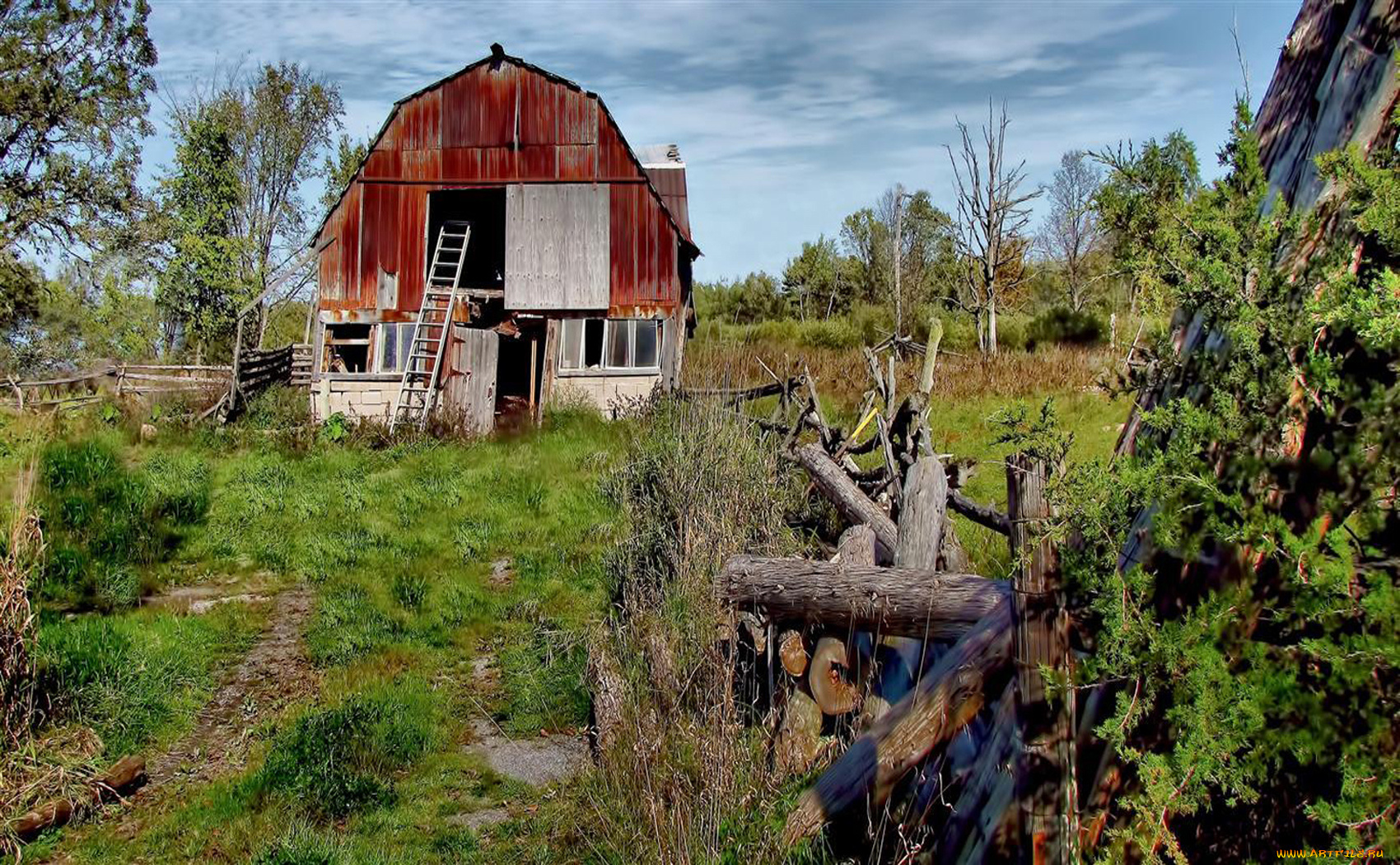разное, сооружения, постройки, трава, хижина