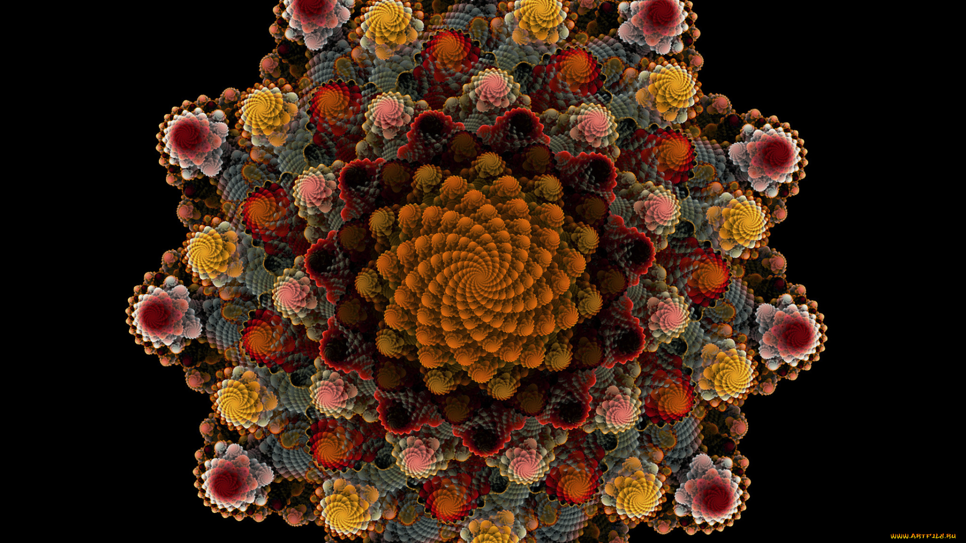 3д, графика, fractal, фракталы, фактал, тёмный, узор