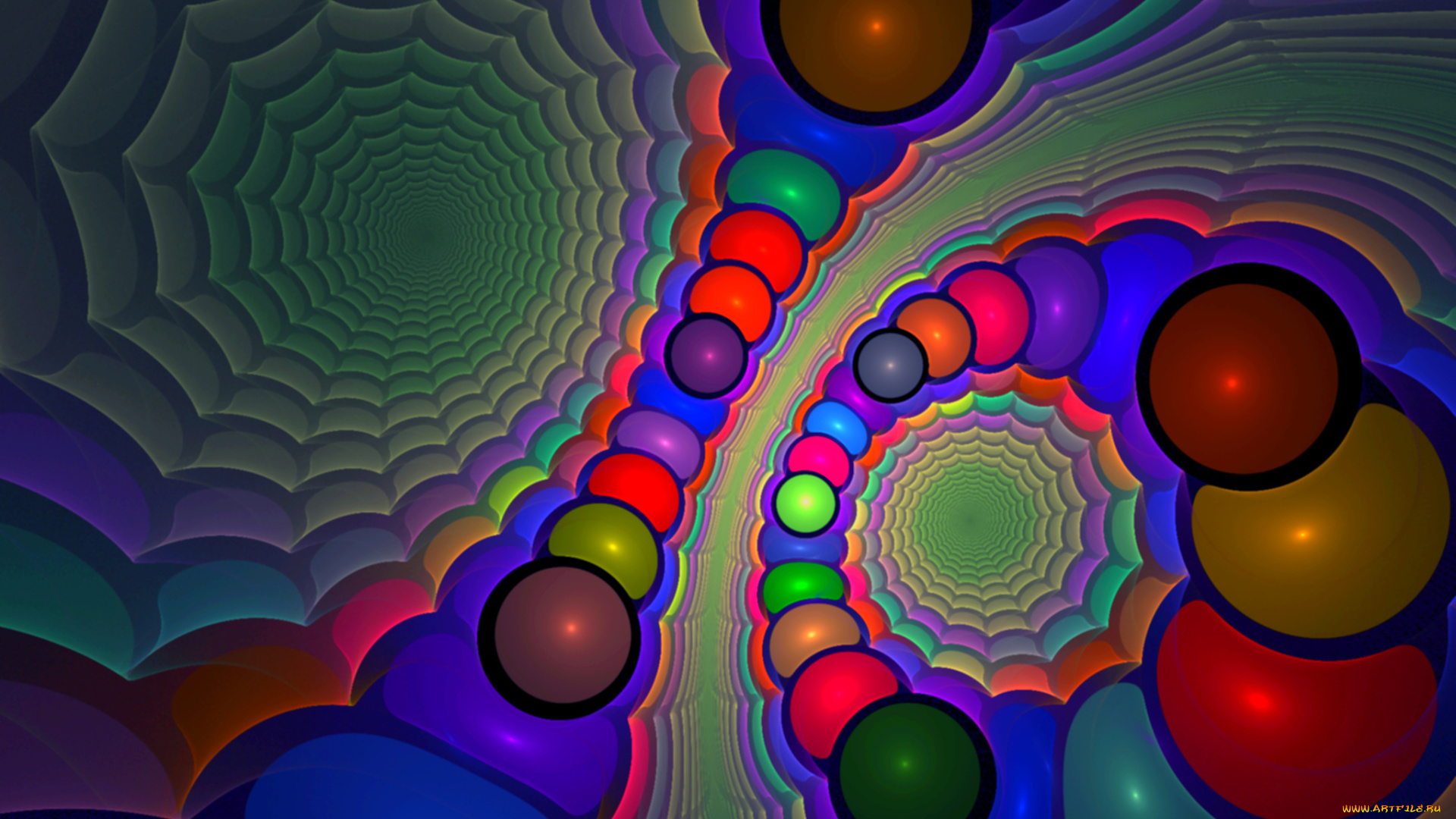 3д, графика, fractal, фракталы, фрактал, тёмный, узор