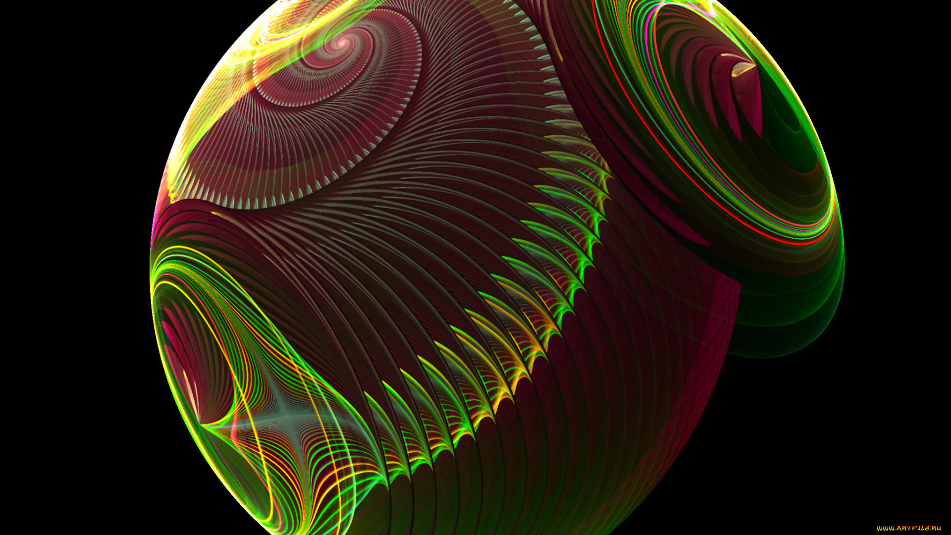 3д, графика, fractal, фракталы, тёмный, абстракция