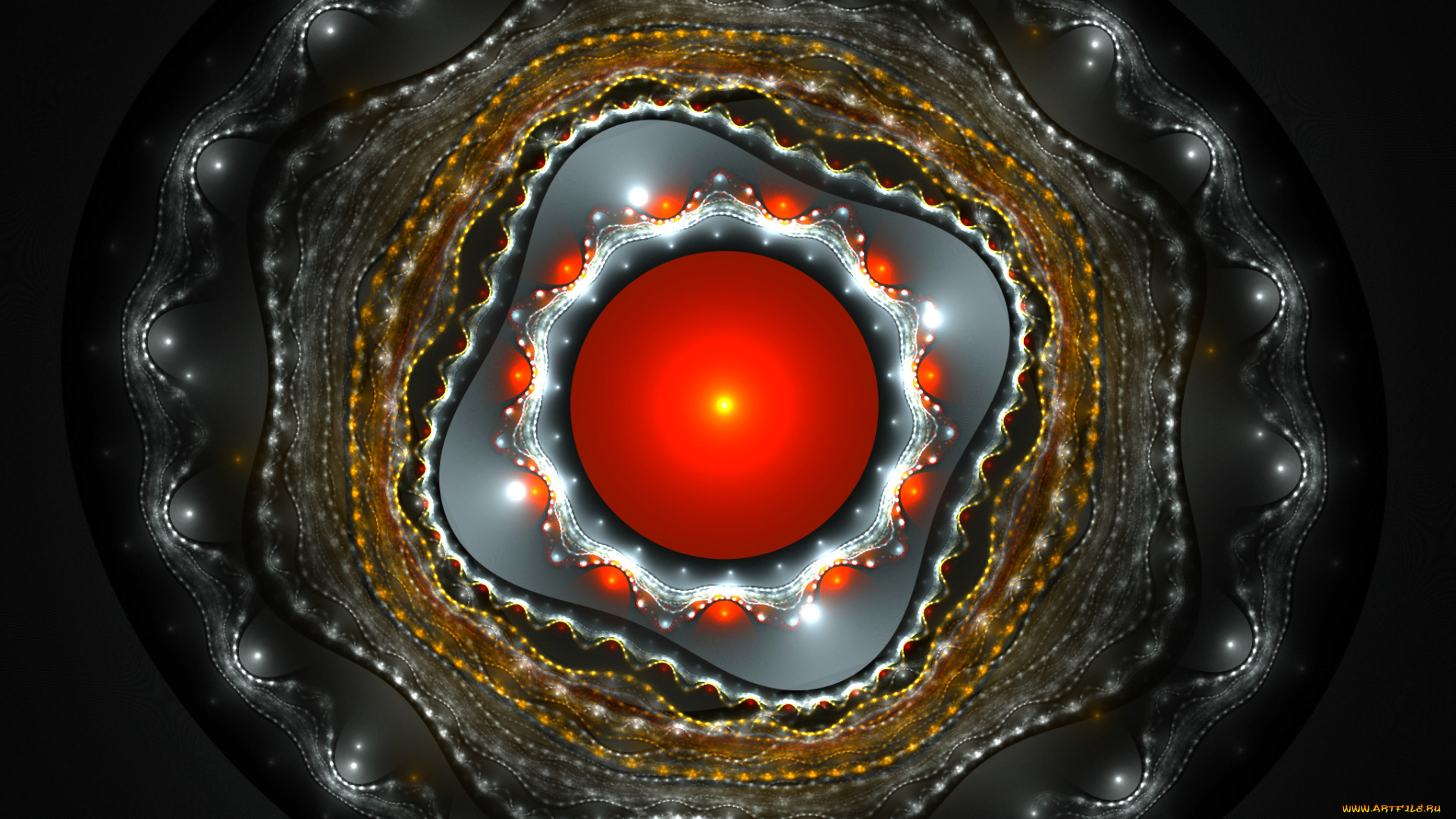 3д, графика, fractal, фракталы, тёмный, абстракция