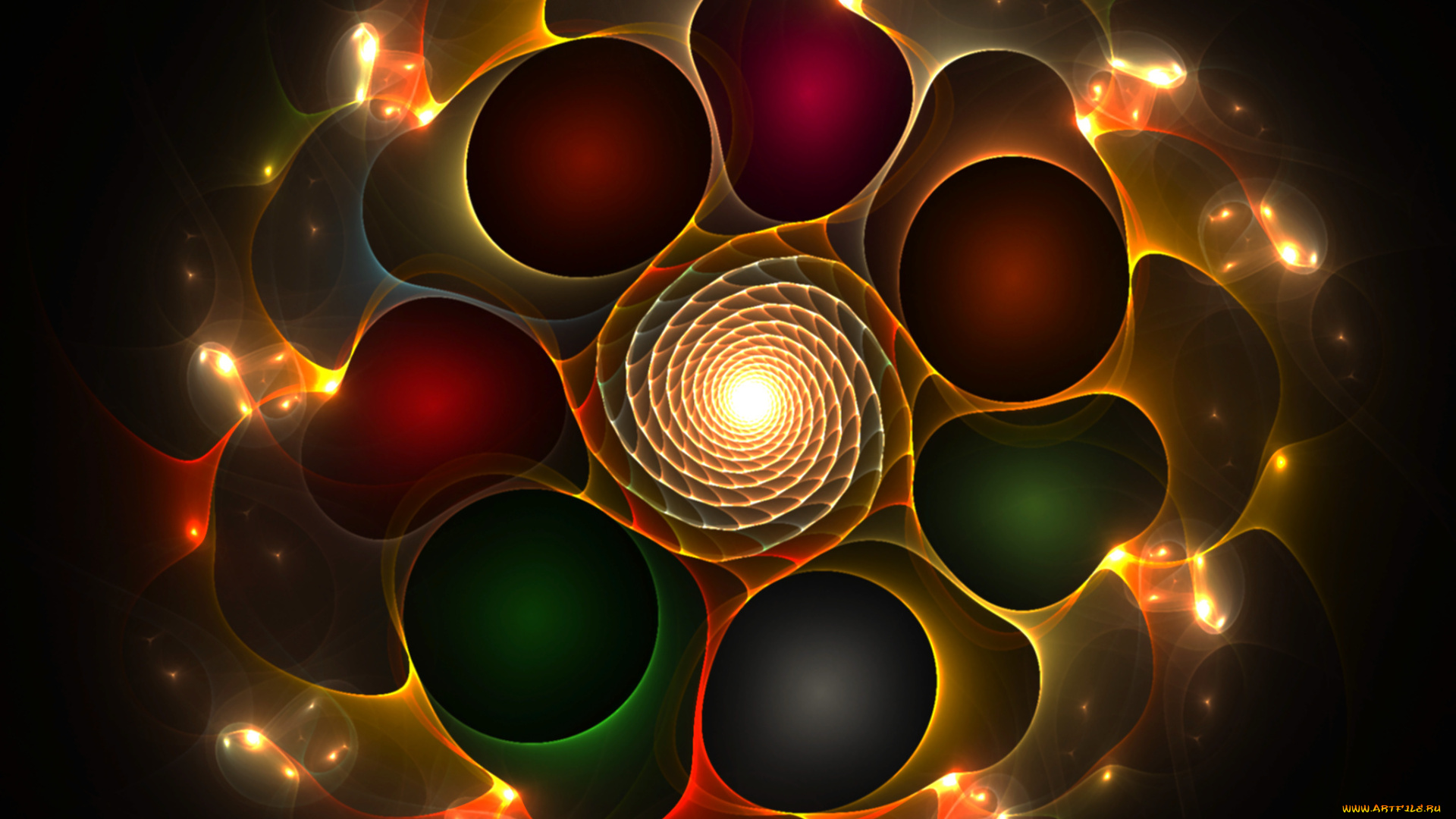 3д, графика, fractal, фракталы, узор, тёмный, фрактал