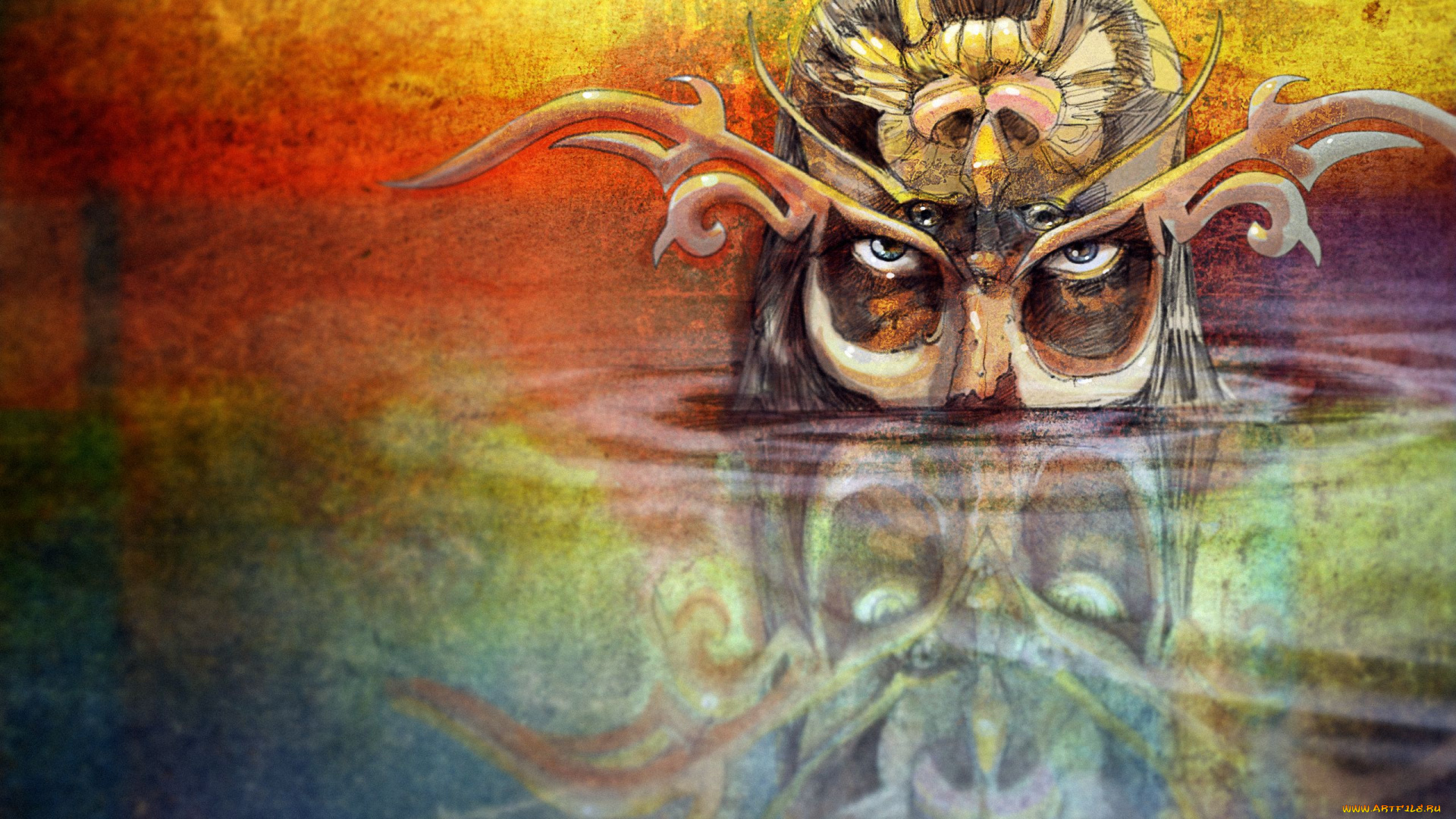 фэнтези, существа, рога, глаза