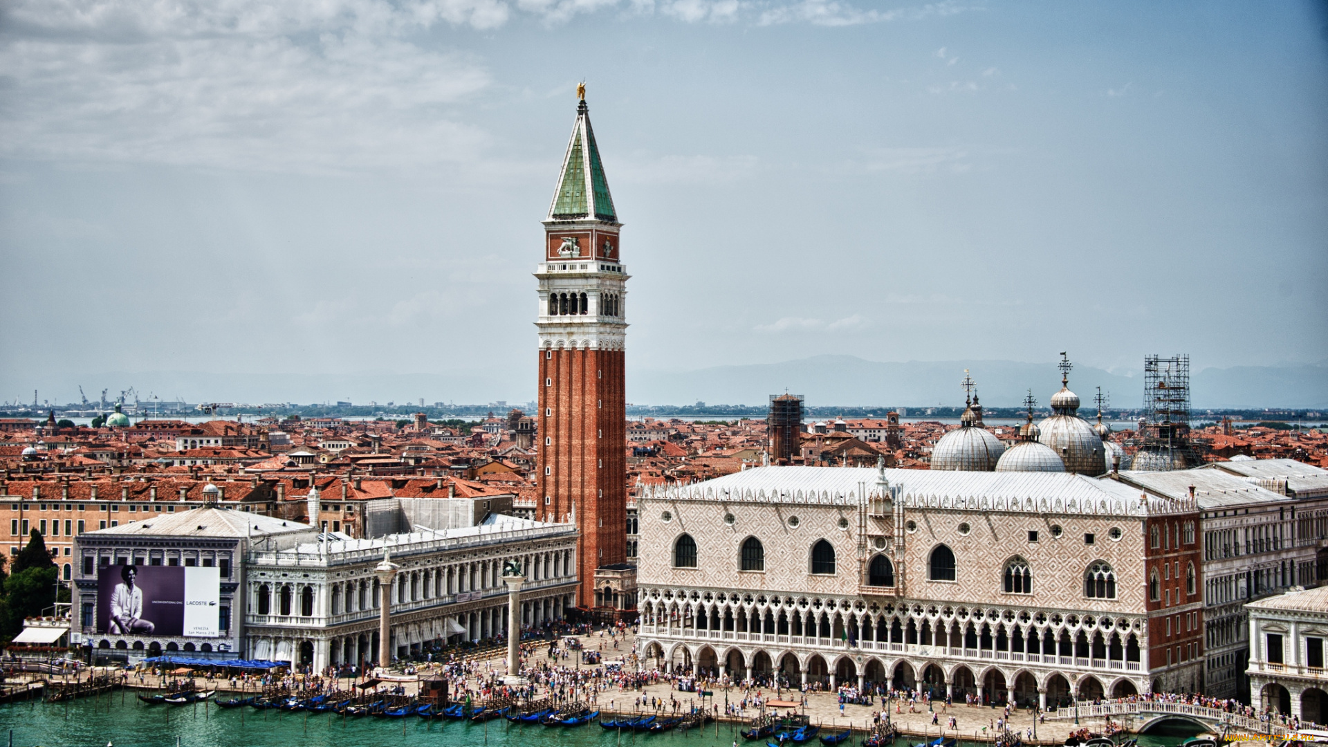 города, венеция, италия, гондолы, дворец, дожей