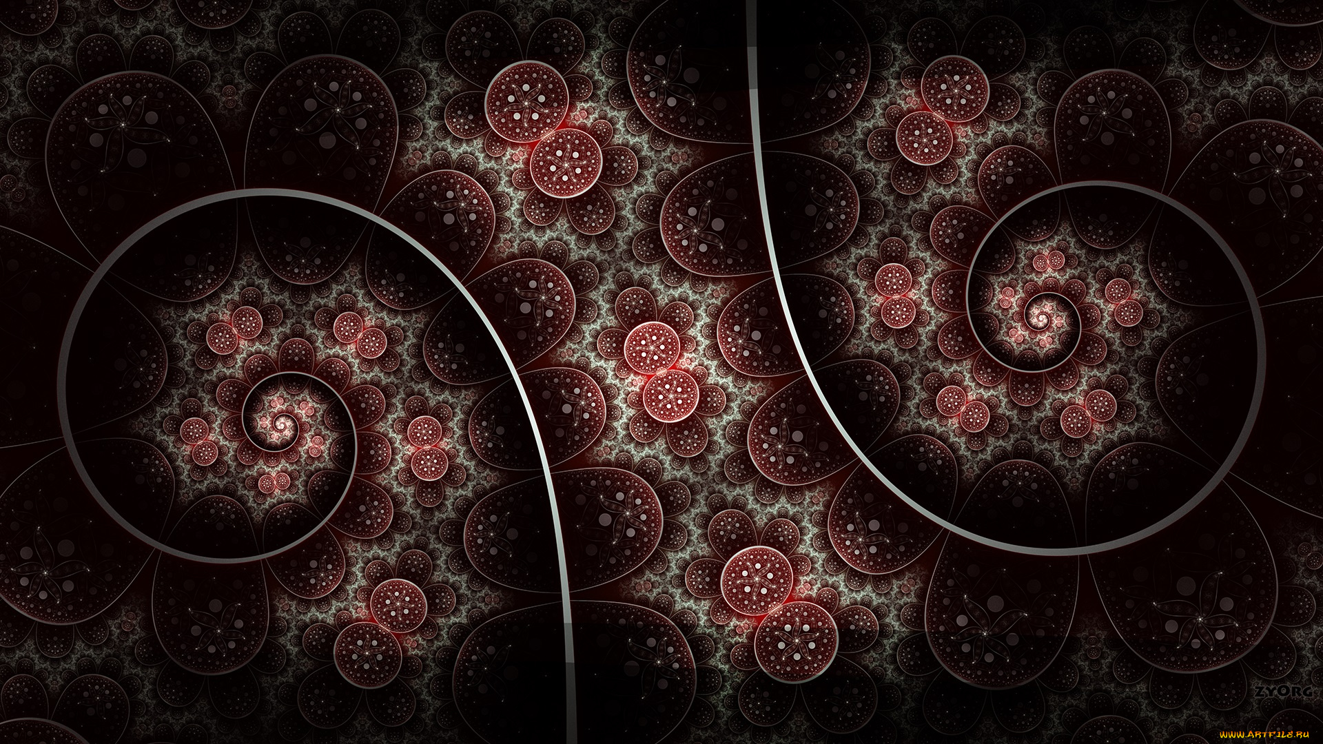 3д, графика, fractal, фракталы, фон, цвета, узор