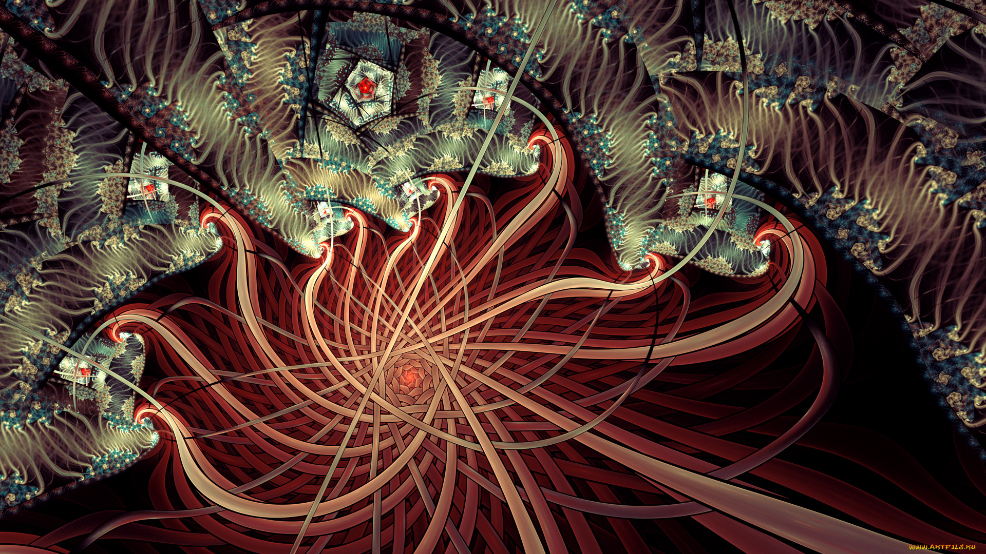 3д, графика, fractal, фракталы, узор