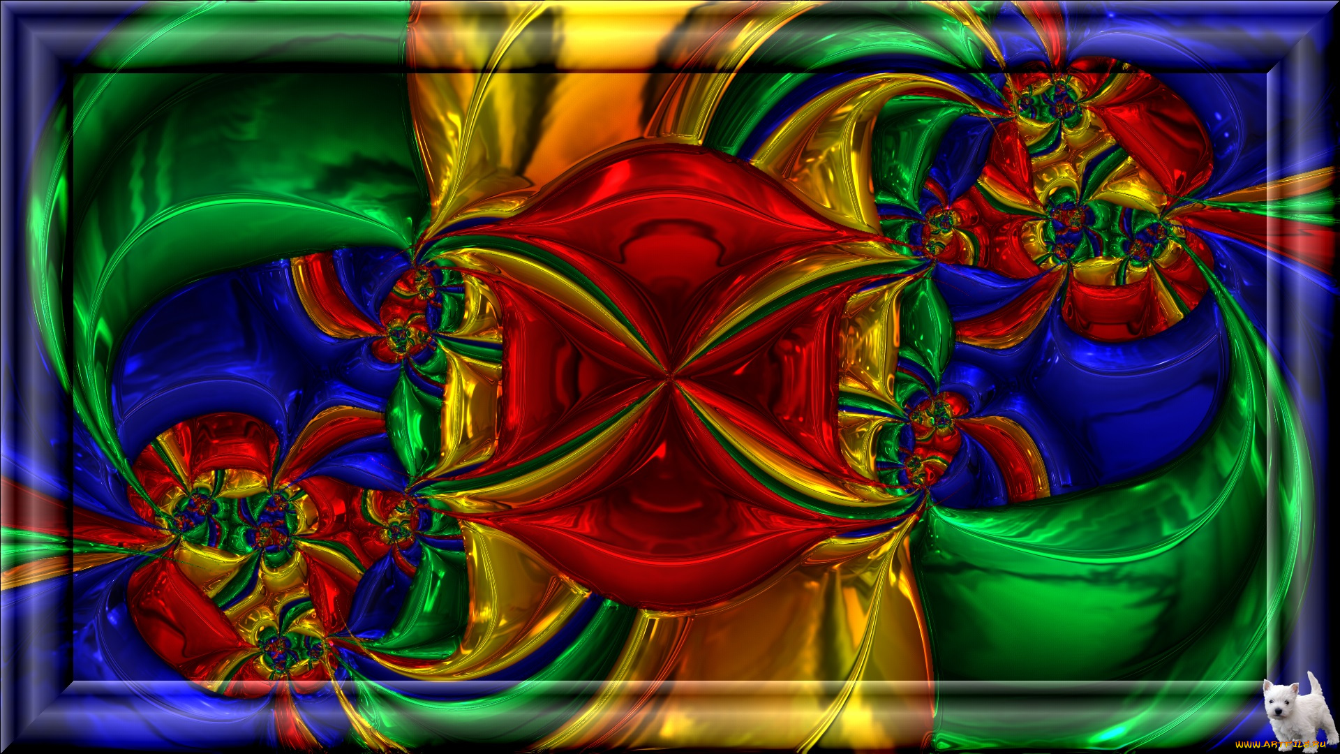 3д, графика, fractal, фракталы, узор, цвета, фон