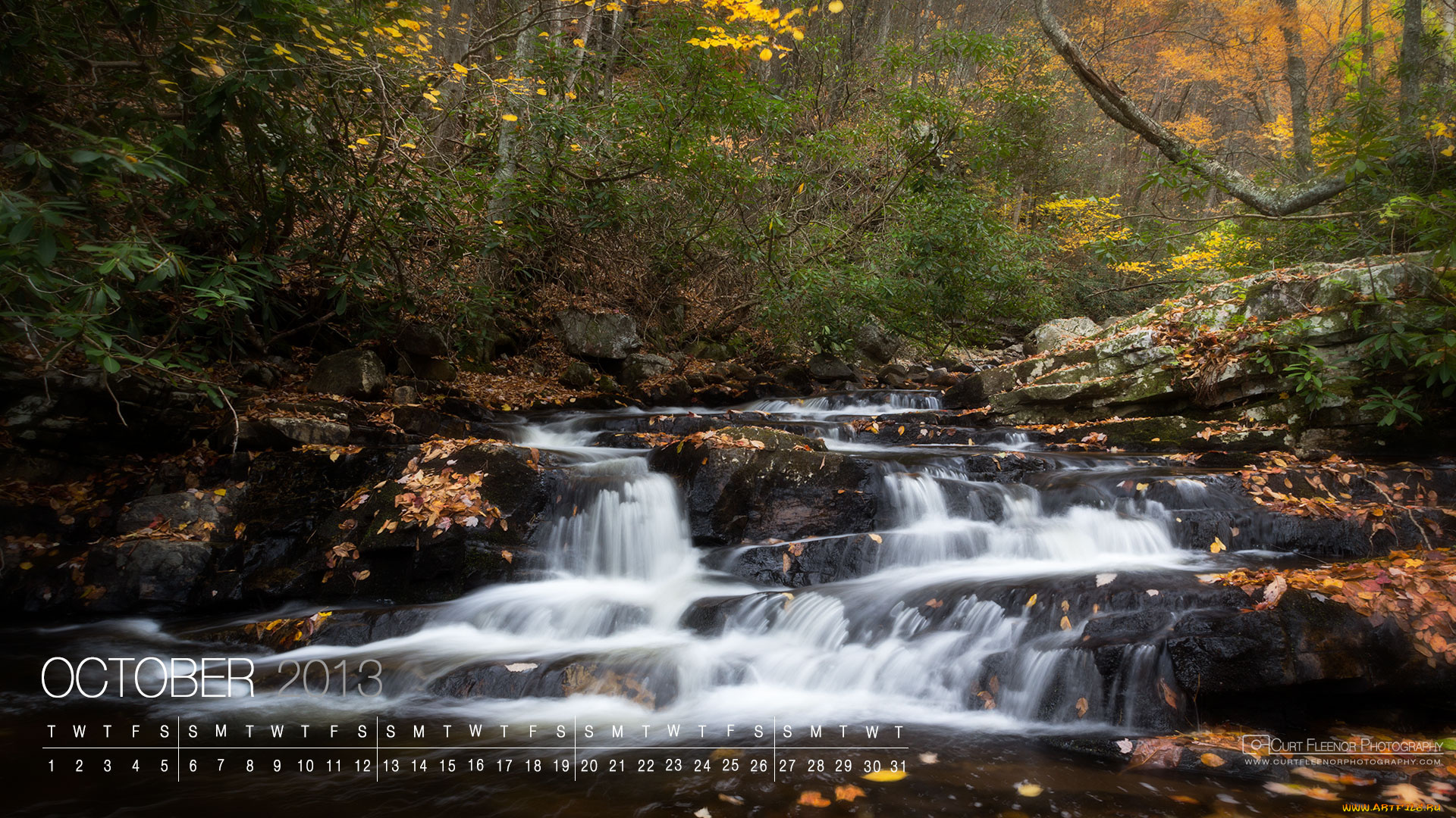 календари, природа, осень, вода