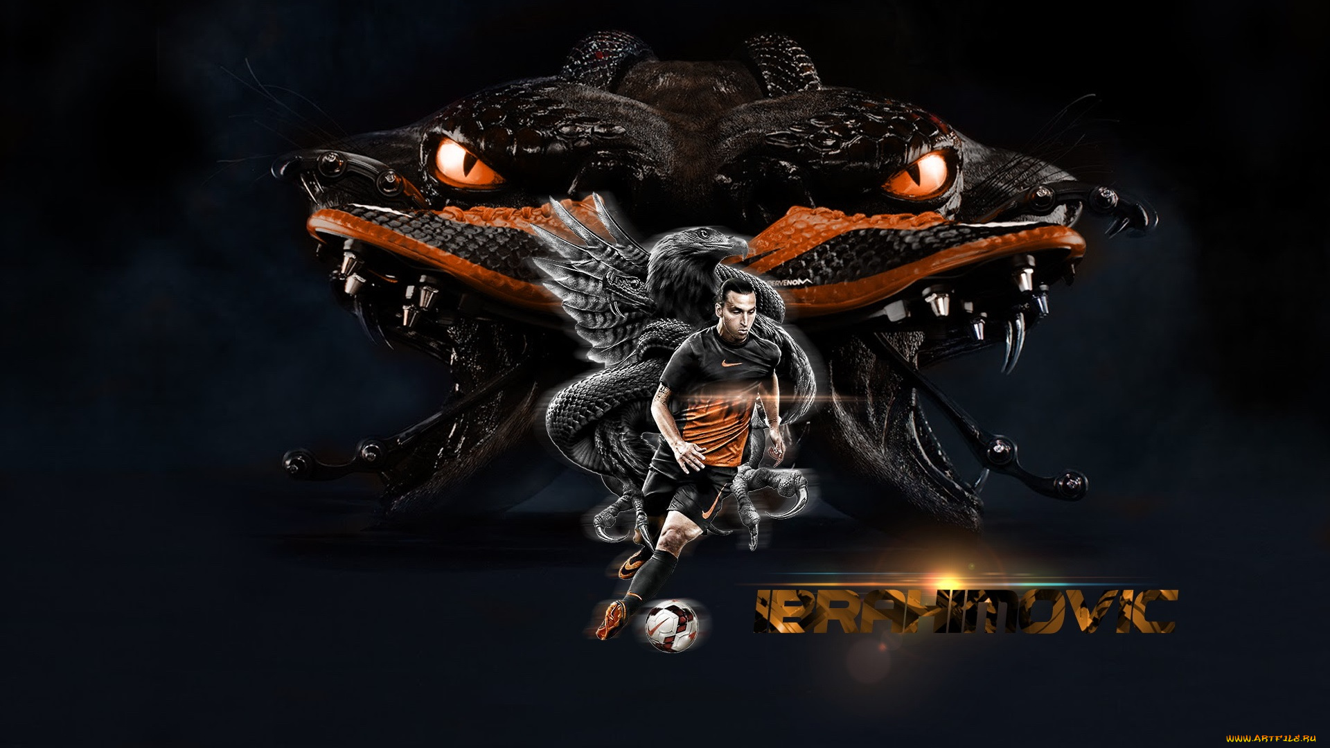спорт, футбол, мяч, игрок, орел
