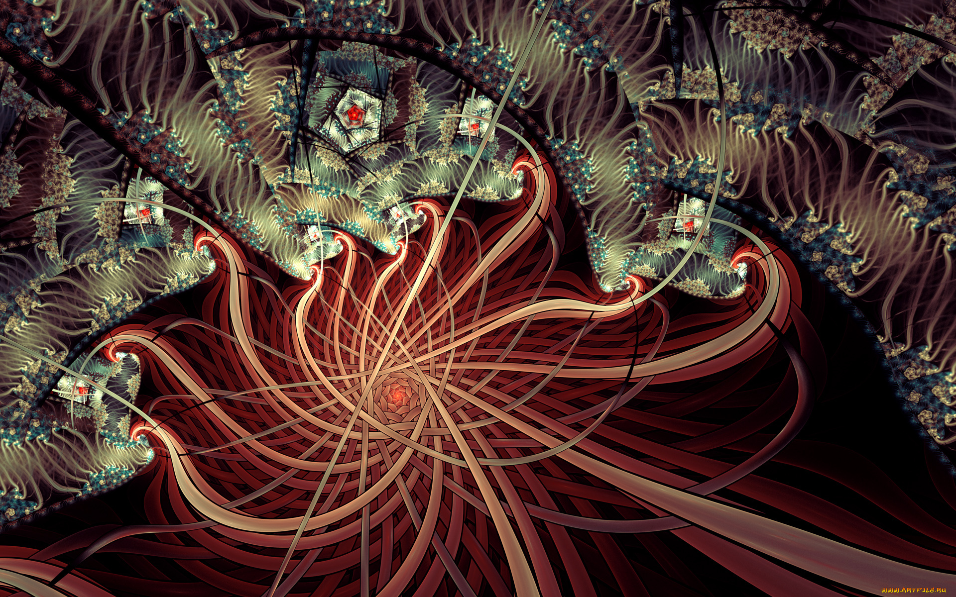 3д, графика, fractal, фракталы, узор