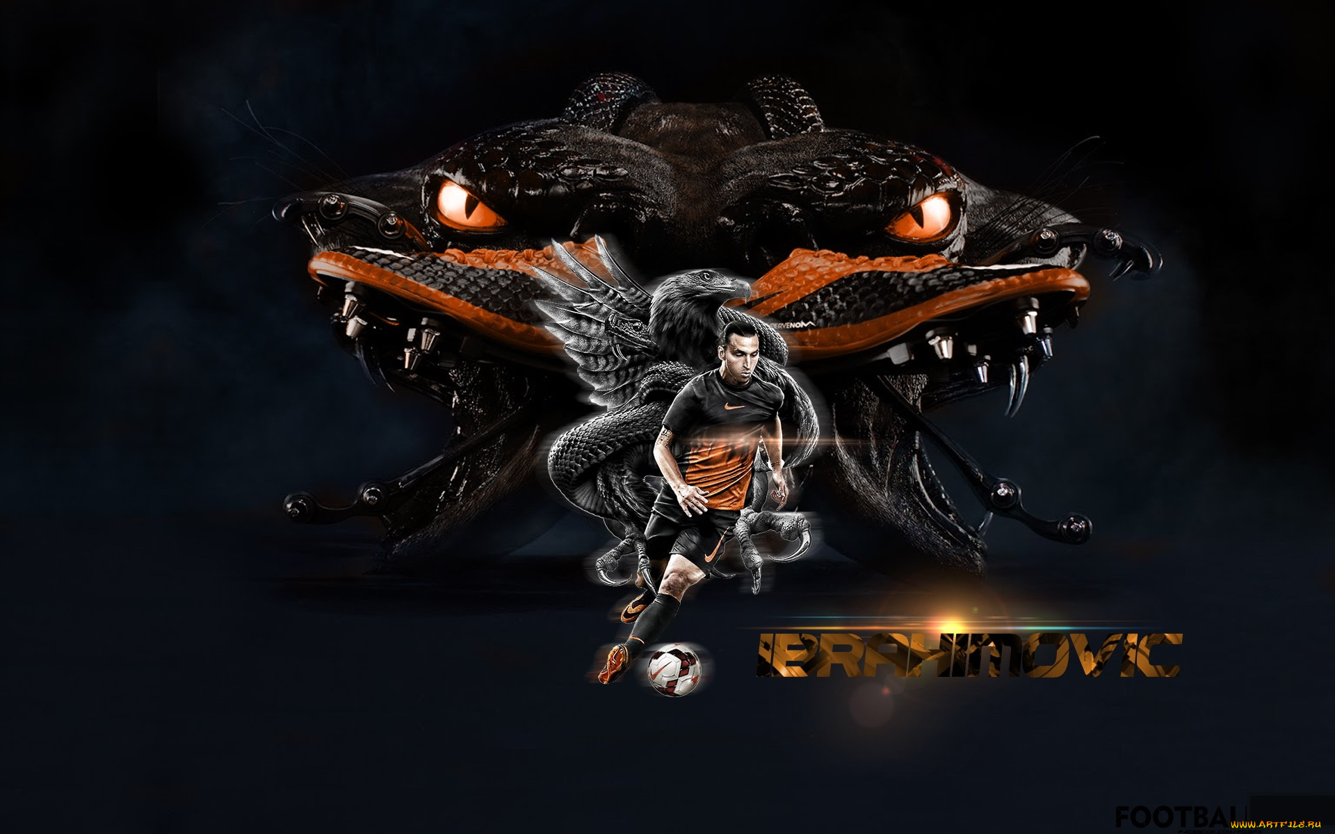 спорт, футбол, мяч, игрок, орел