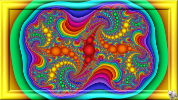 Картинка 3д графика fractal фракталы фон цвета узор