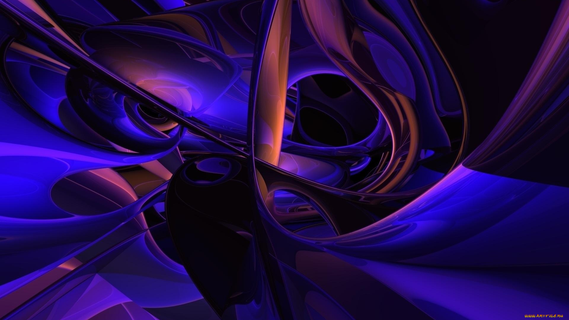 3д, графика, абстракция, , abstract, тоннели, переходы