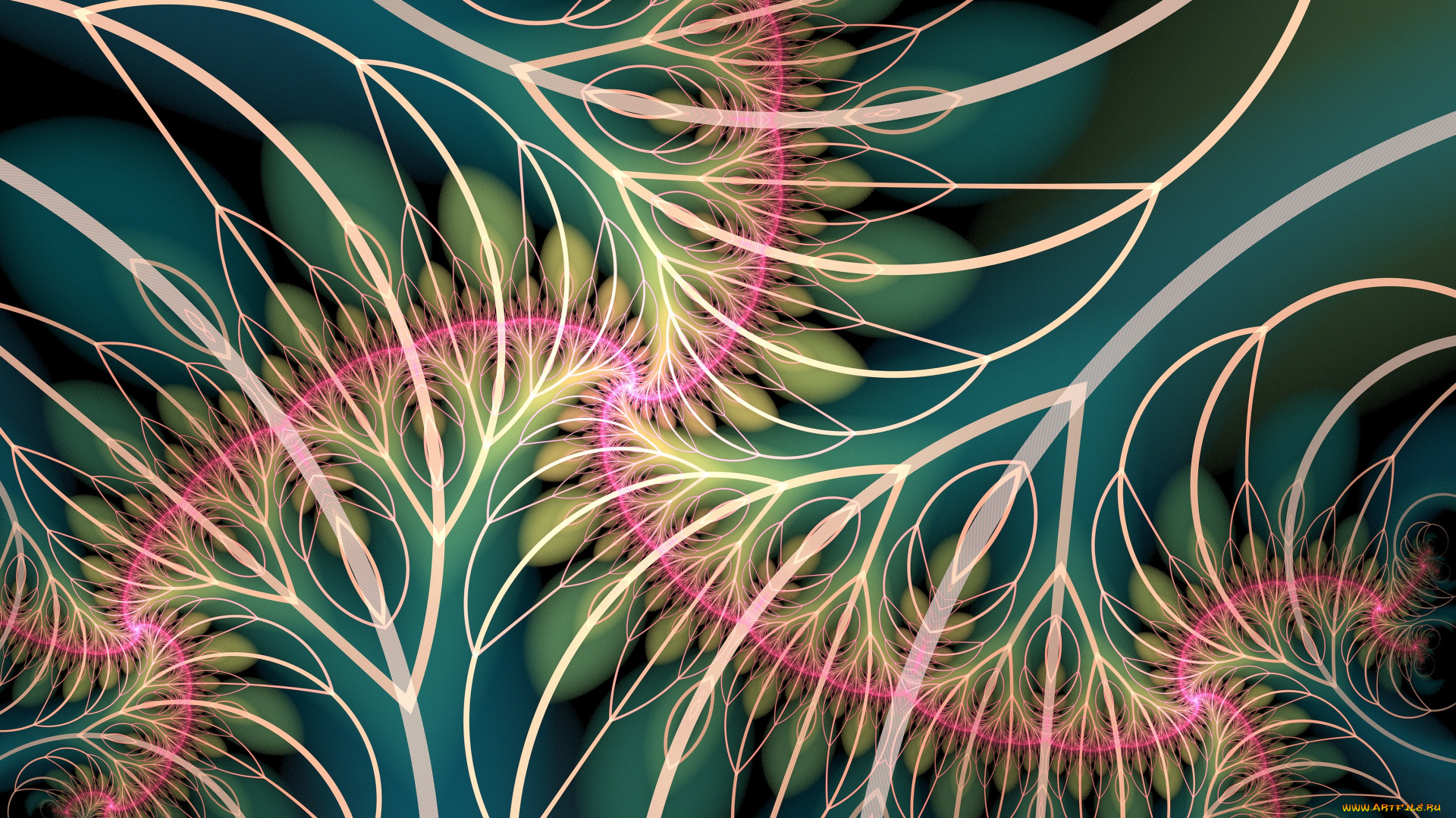 3д, графика, фракталы, , fractal, цвета, фон, узор