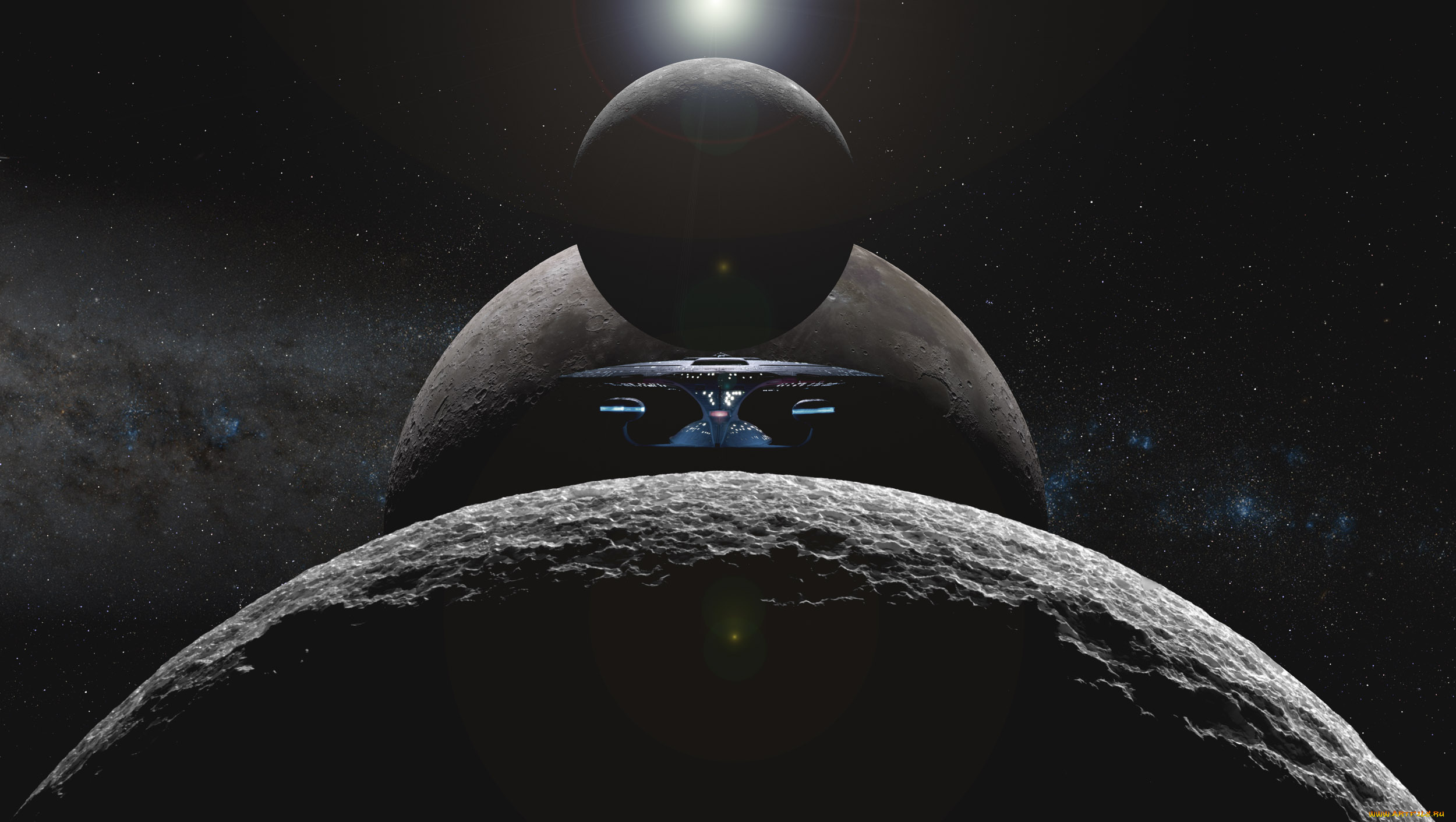 космос, арт, вселенная, звезды, планеты