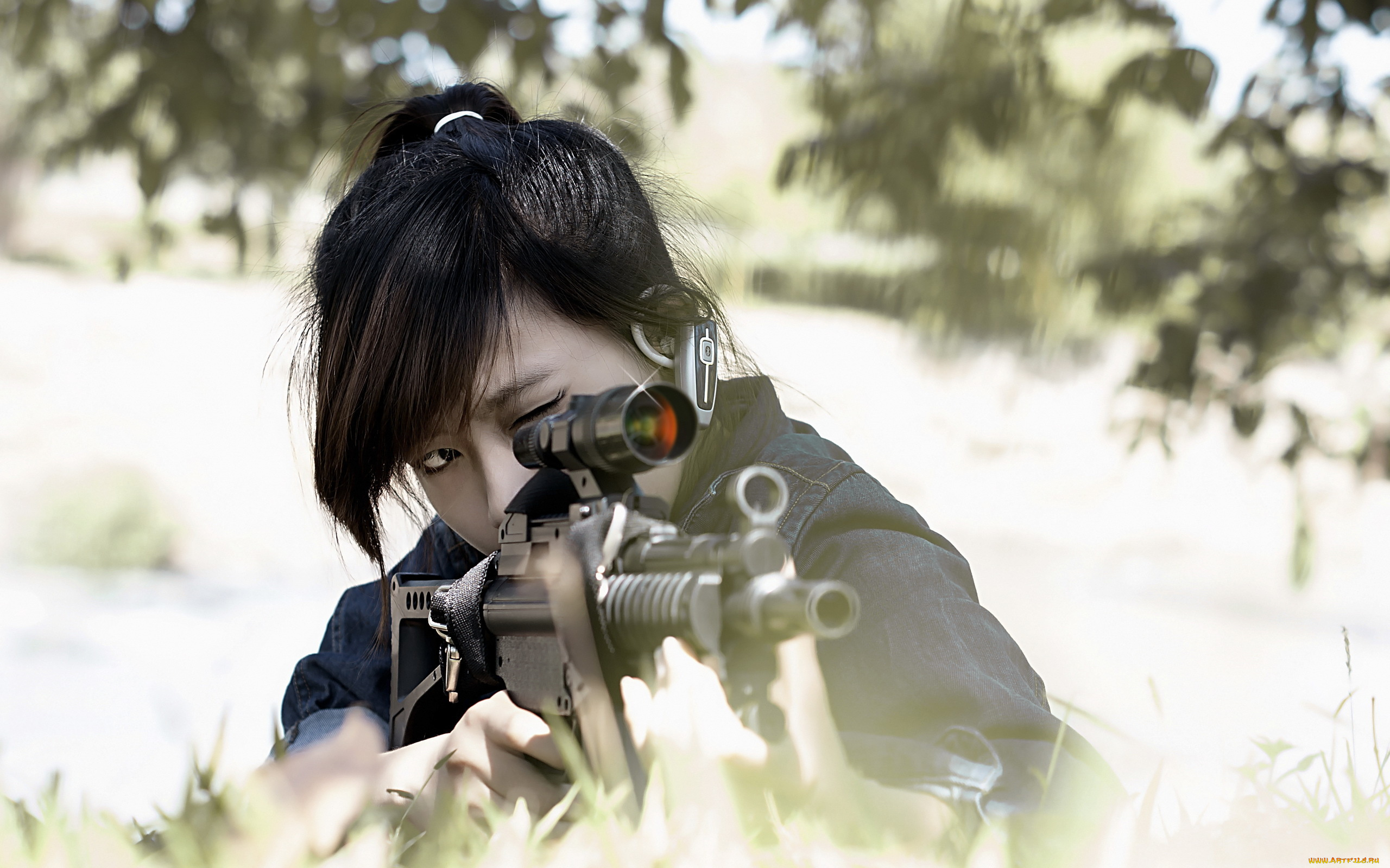 оружие, автоматы, снег