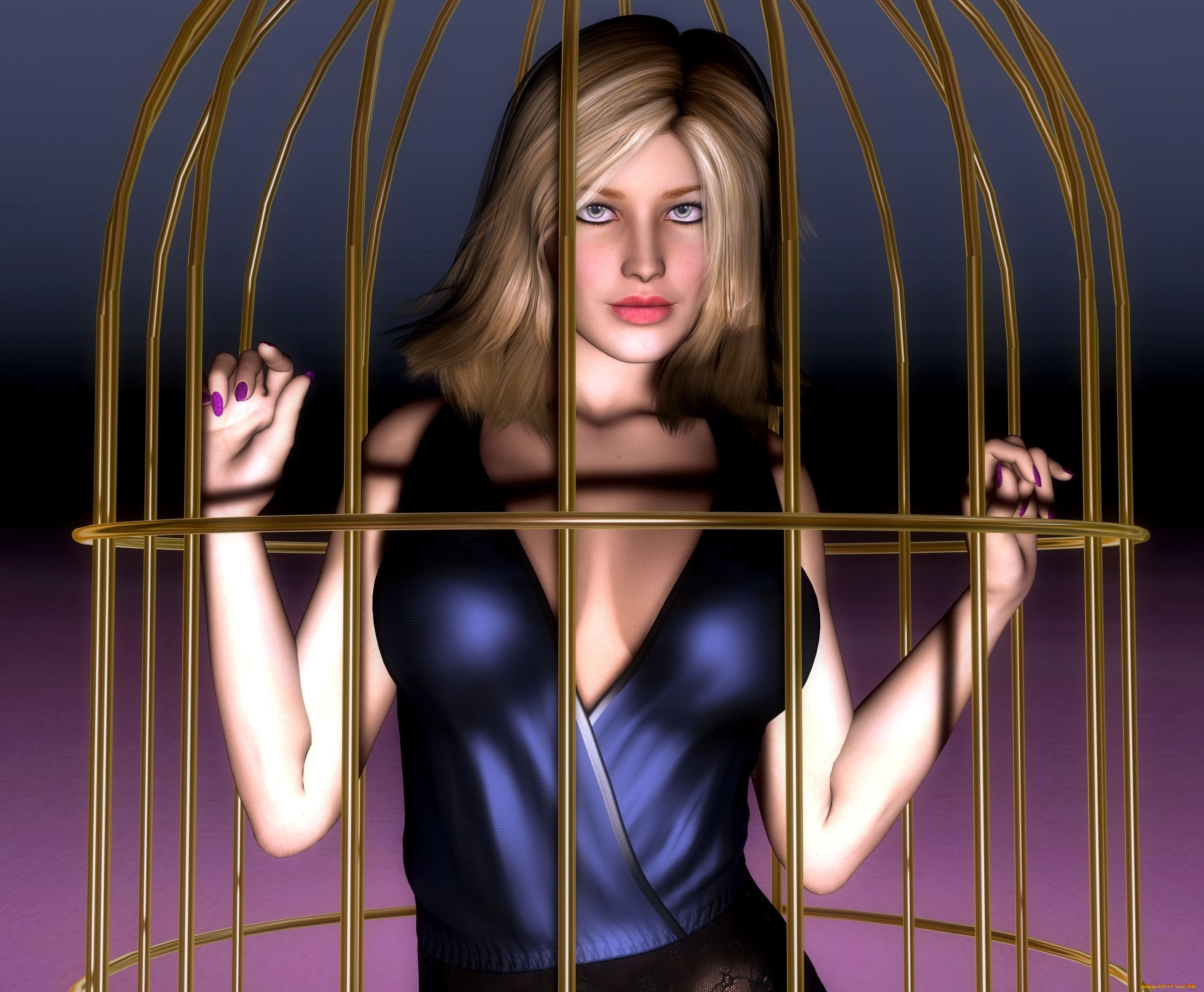 3д, графика, люди, , people, взгляд, девушка, клетка, фон