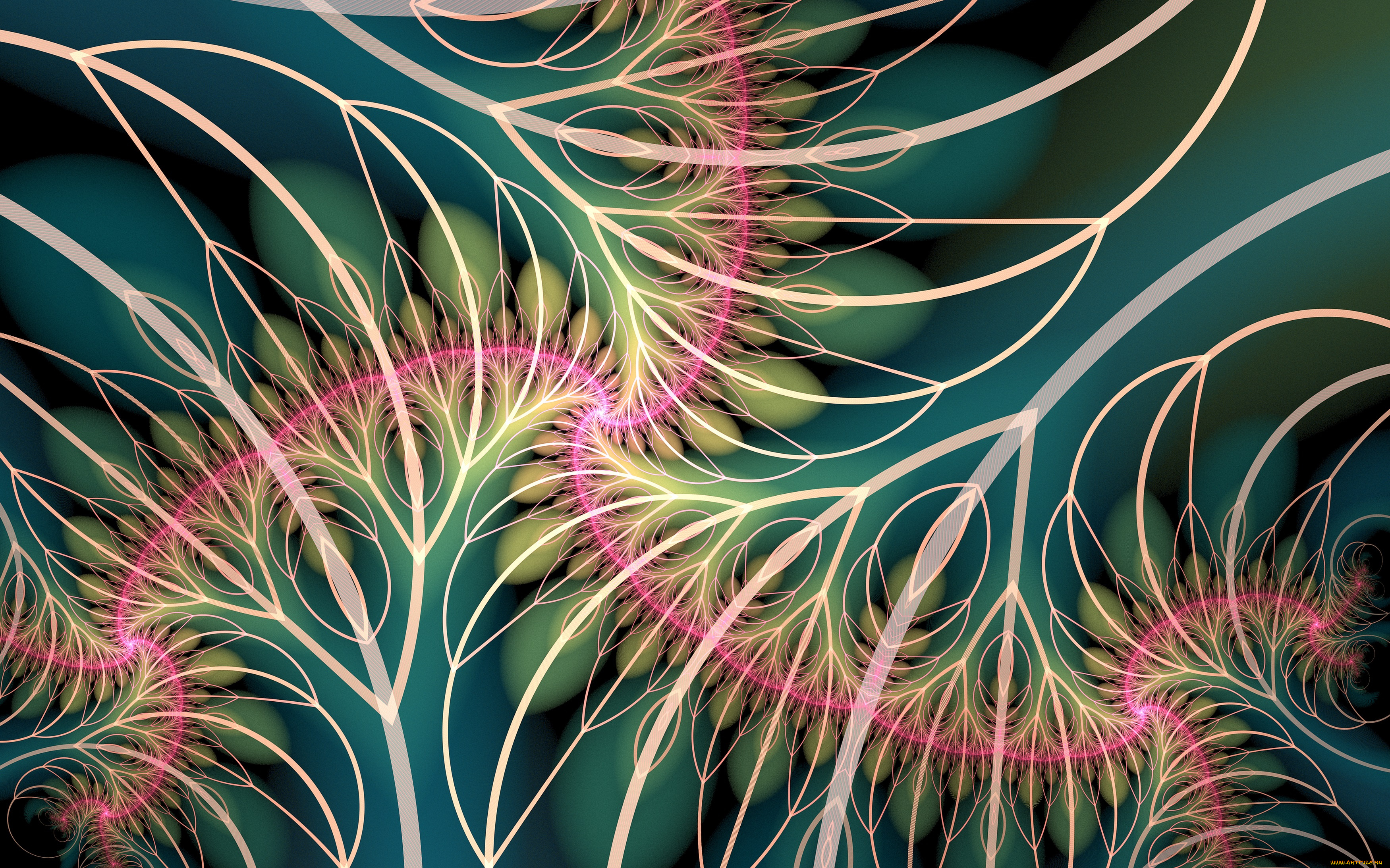 3д, графика, фракталы, , fractal, цвета, фон, узор