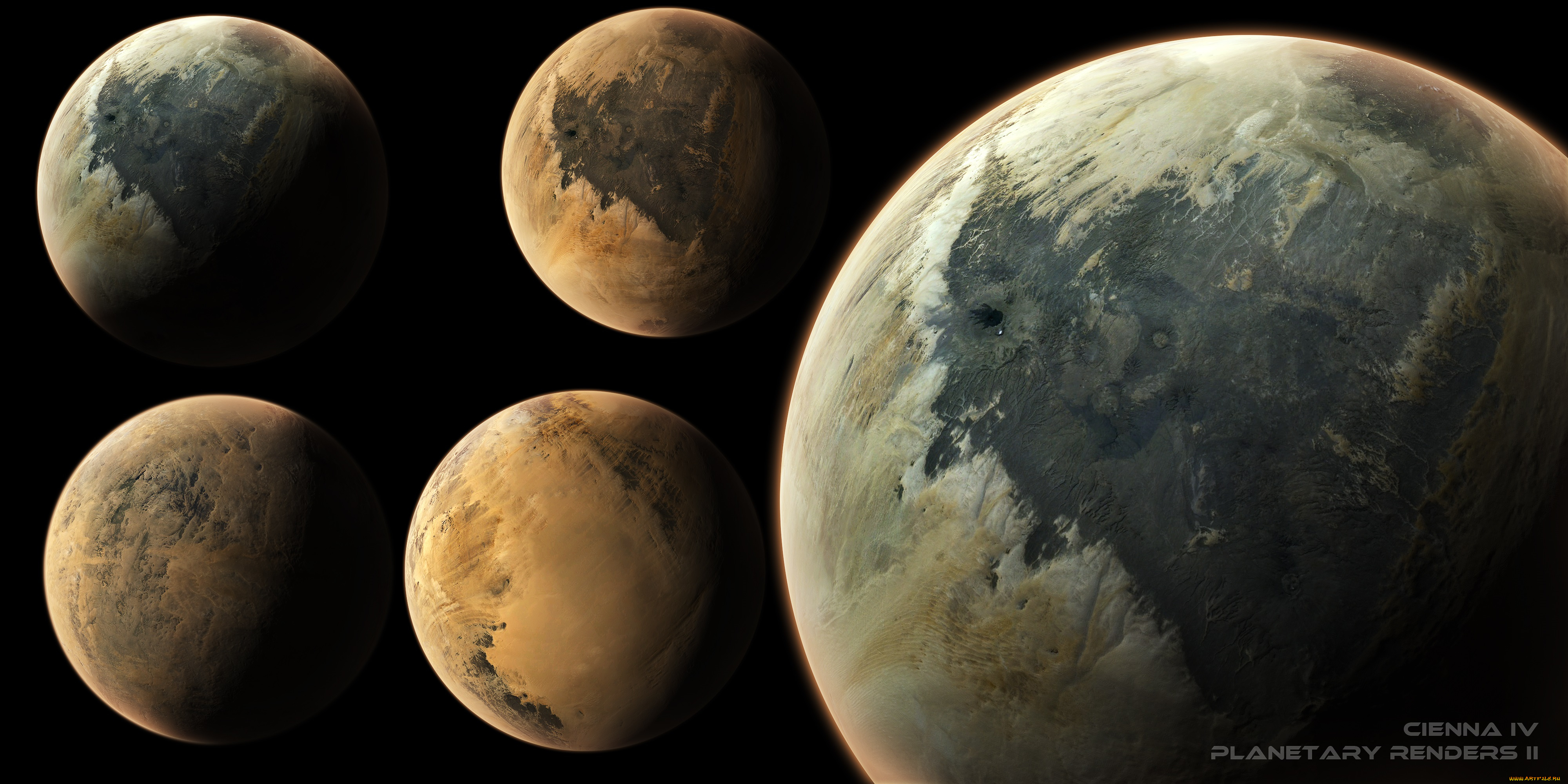 космос, арт, планеты