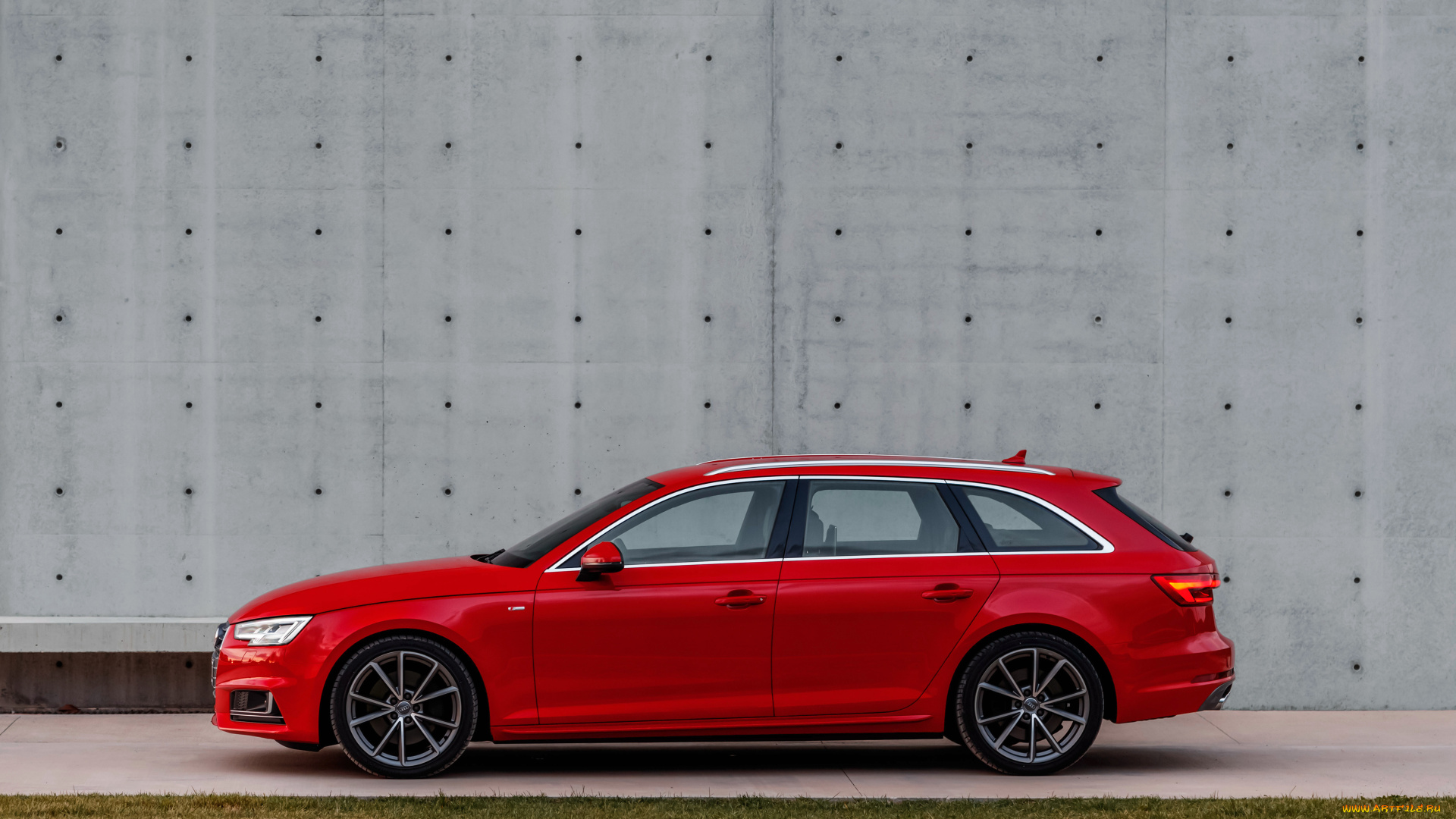 автомобили, audi, b9, avant, s, line, quattro, tdi, a4, 2015г, красный