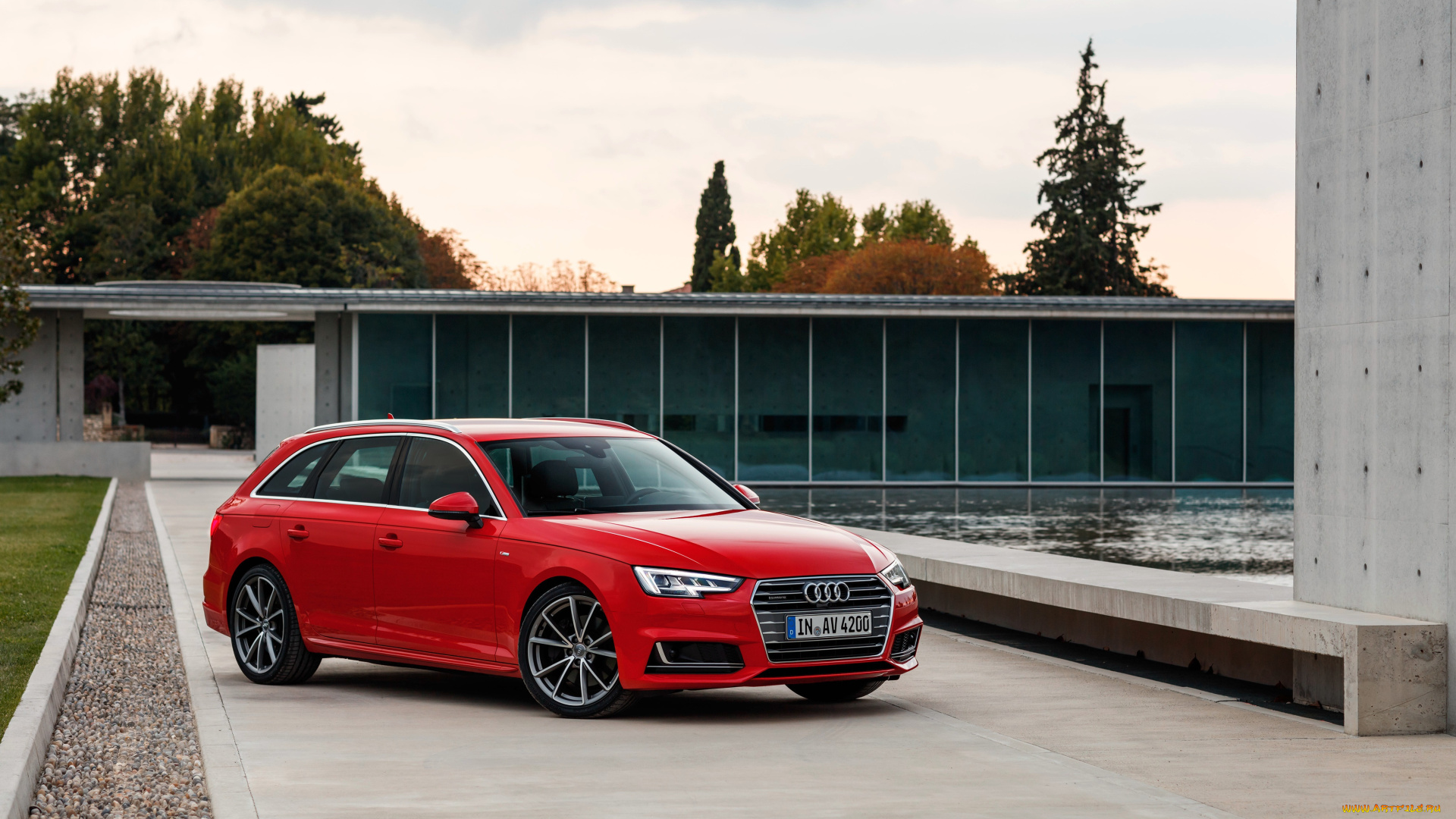 автомобили, audi, s, line, quattro, tdi, красный, 2015г, b9, avant, a4