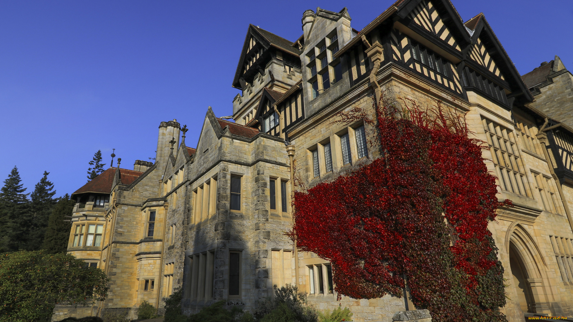 cragside, house, города, -, здания, , дома, особняк