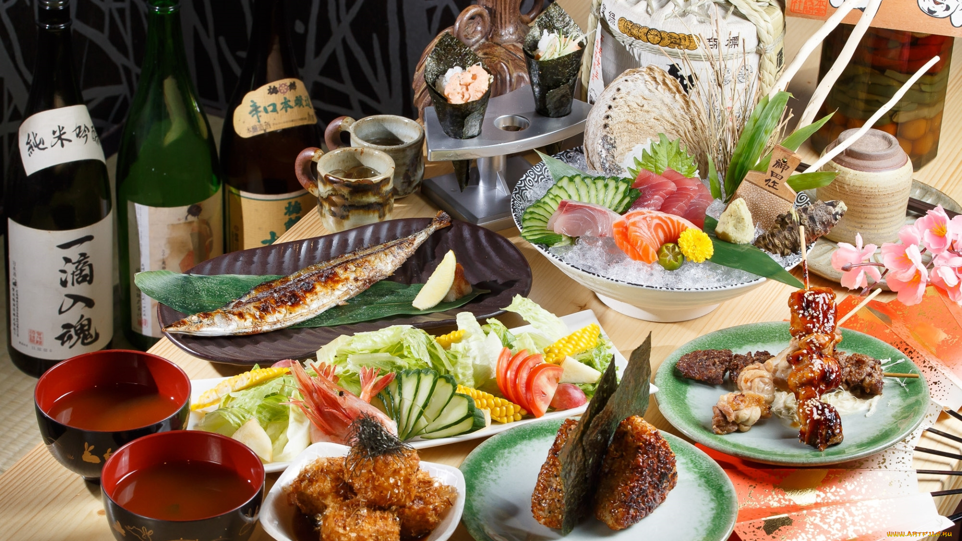 еда, разное, ассорти, морепродукты, блюда, овощи