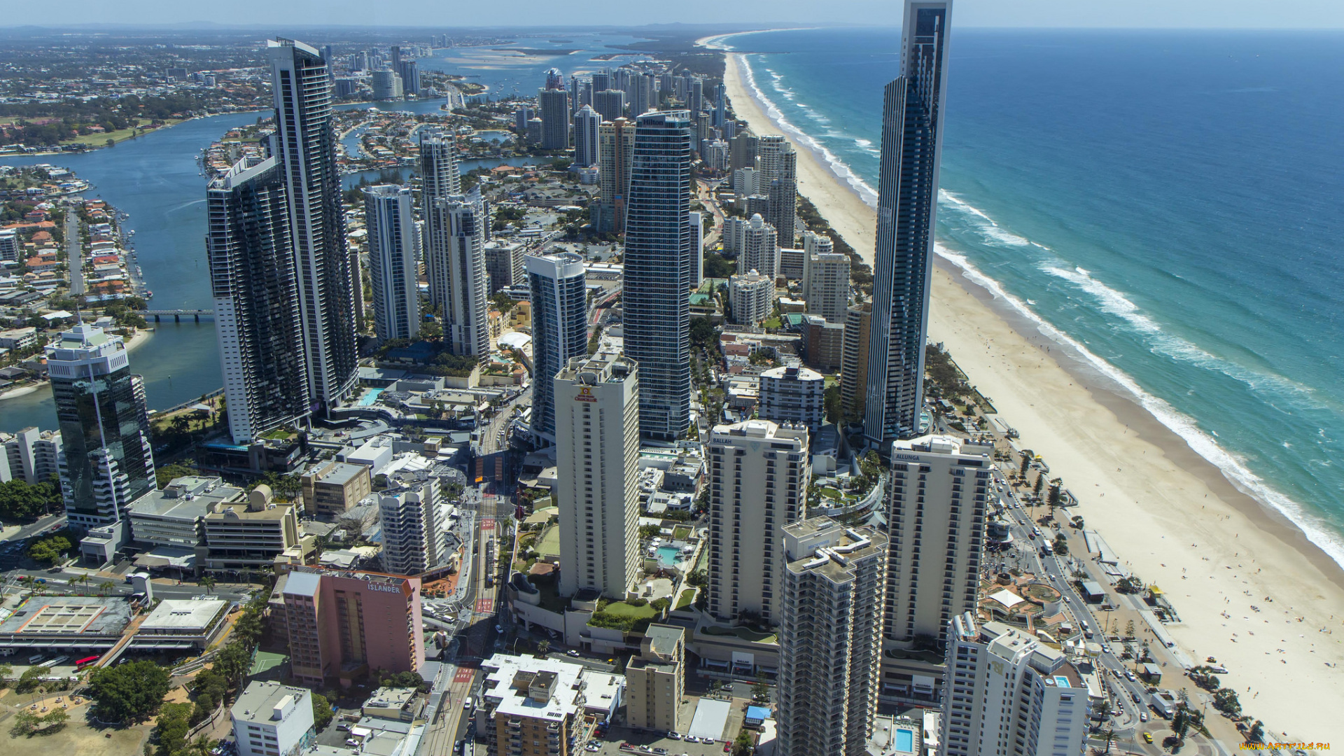 gold, coast, города, -, панорамы, высотки, побережье