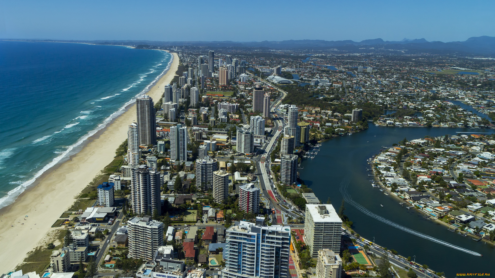 gold, coast, города, -, панорамы, высотки, побережье