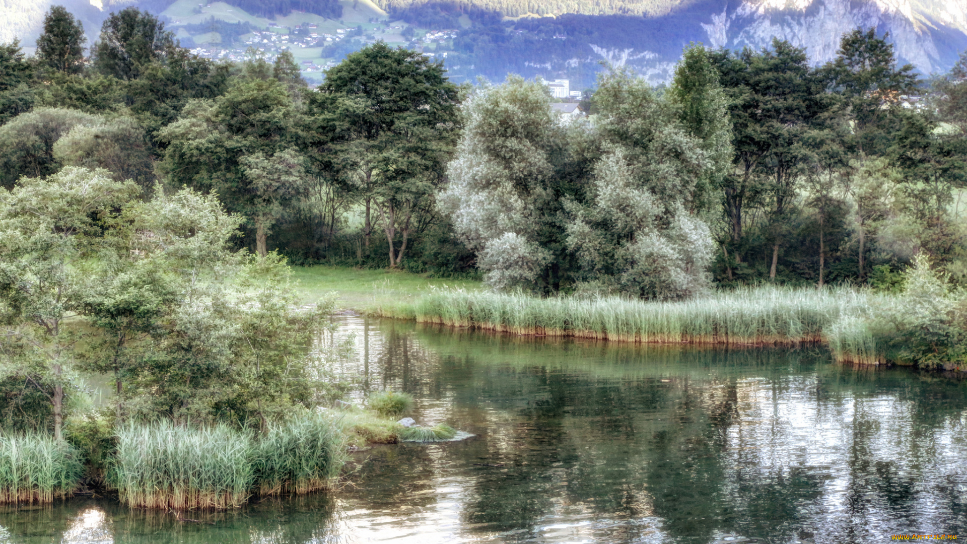 природа, реки, озера, река, горы, лес