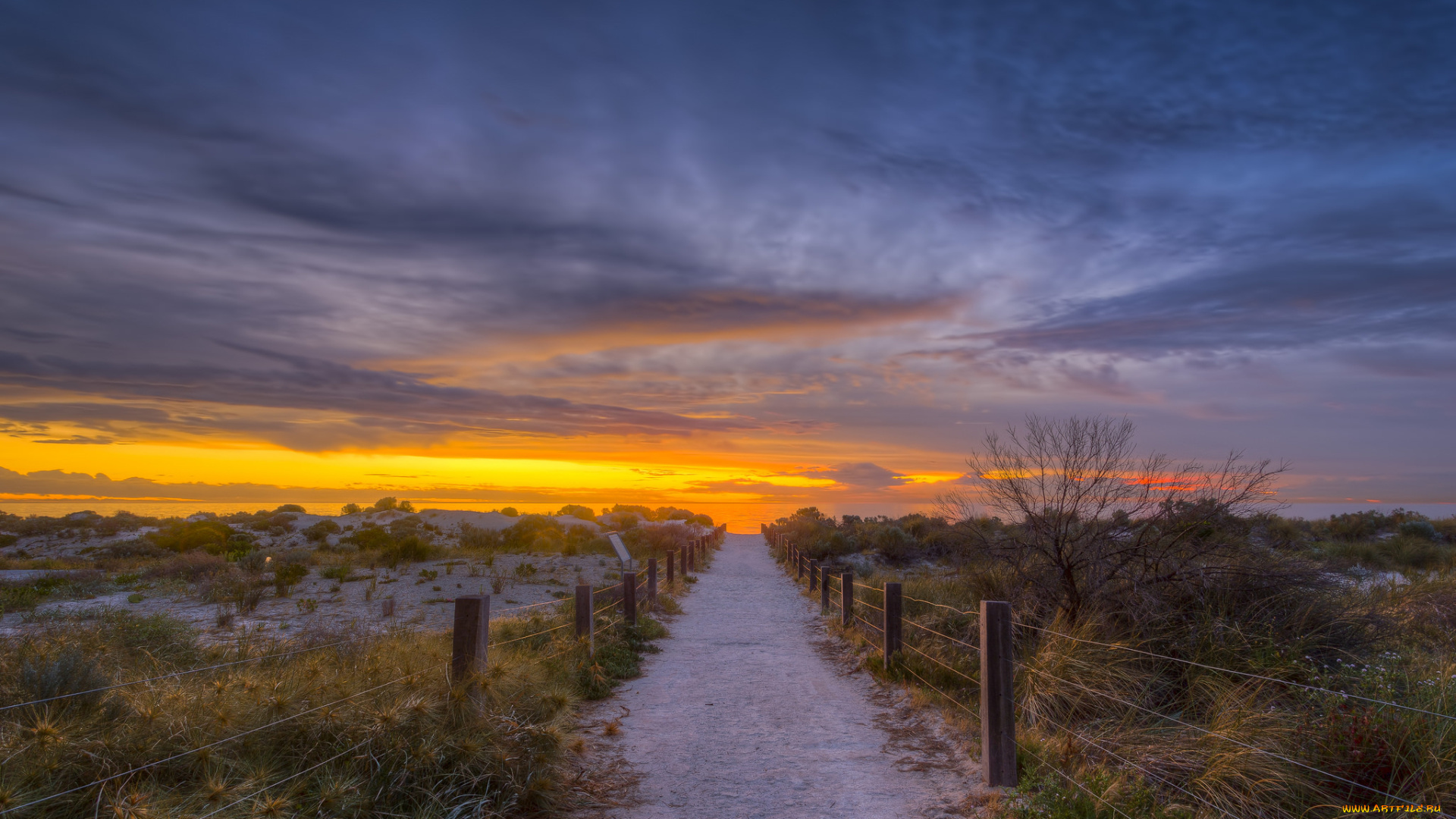 природа, восходы, закаты, заря, океан