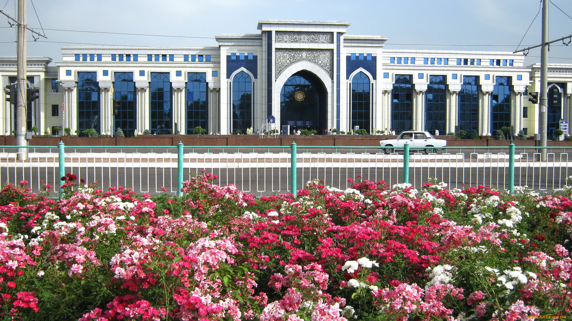 вокзал, города, -, здания, , дома, здание, восток, ташкент