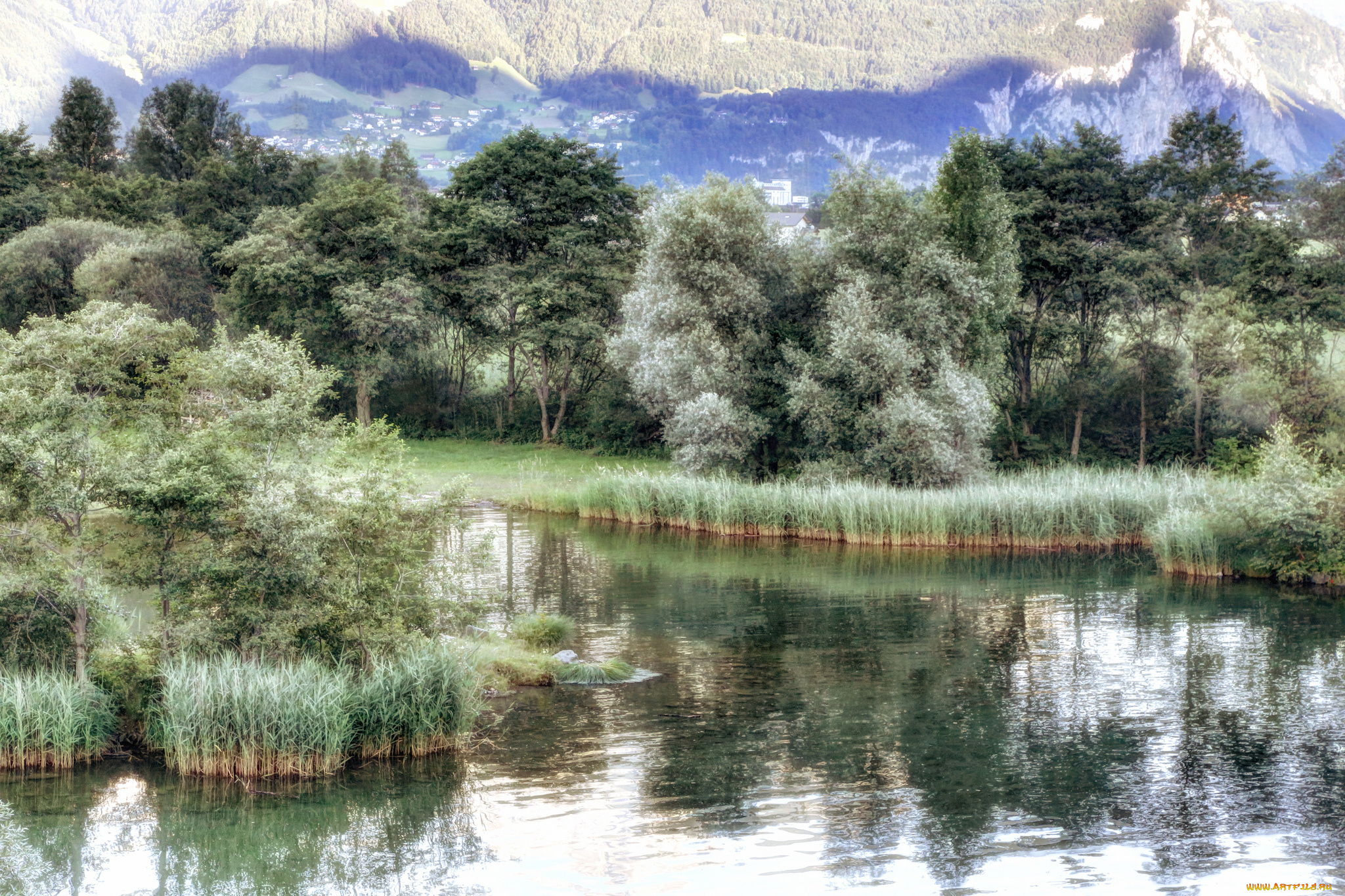 природа, реки, озера, река, горы, лес