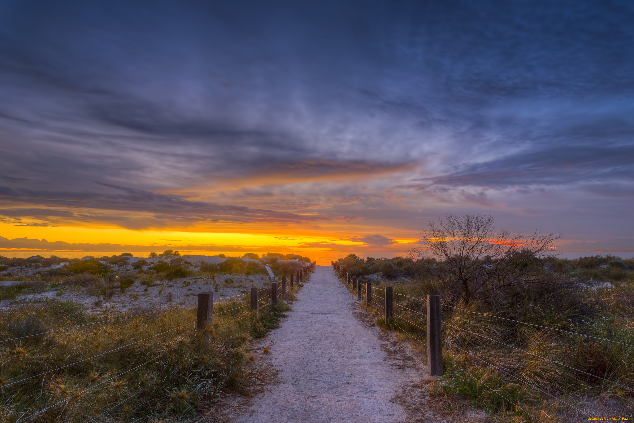 природа, восходы, закаты, заря, океан