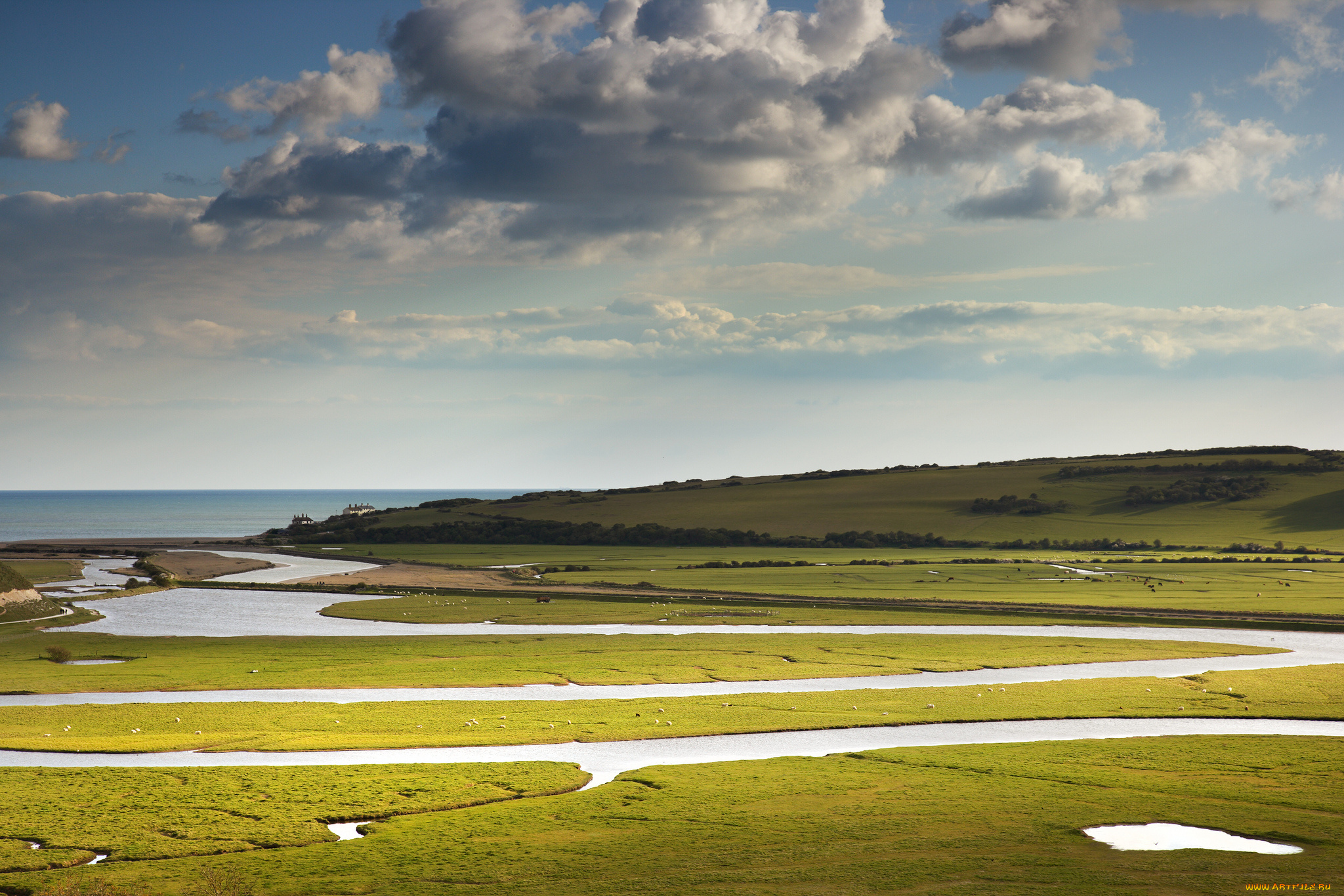 природа, реки, озера, облака, небо