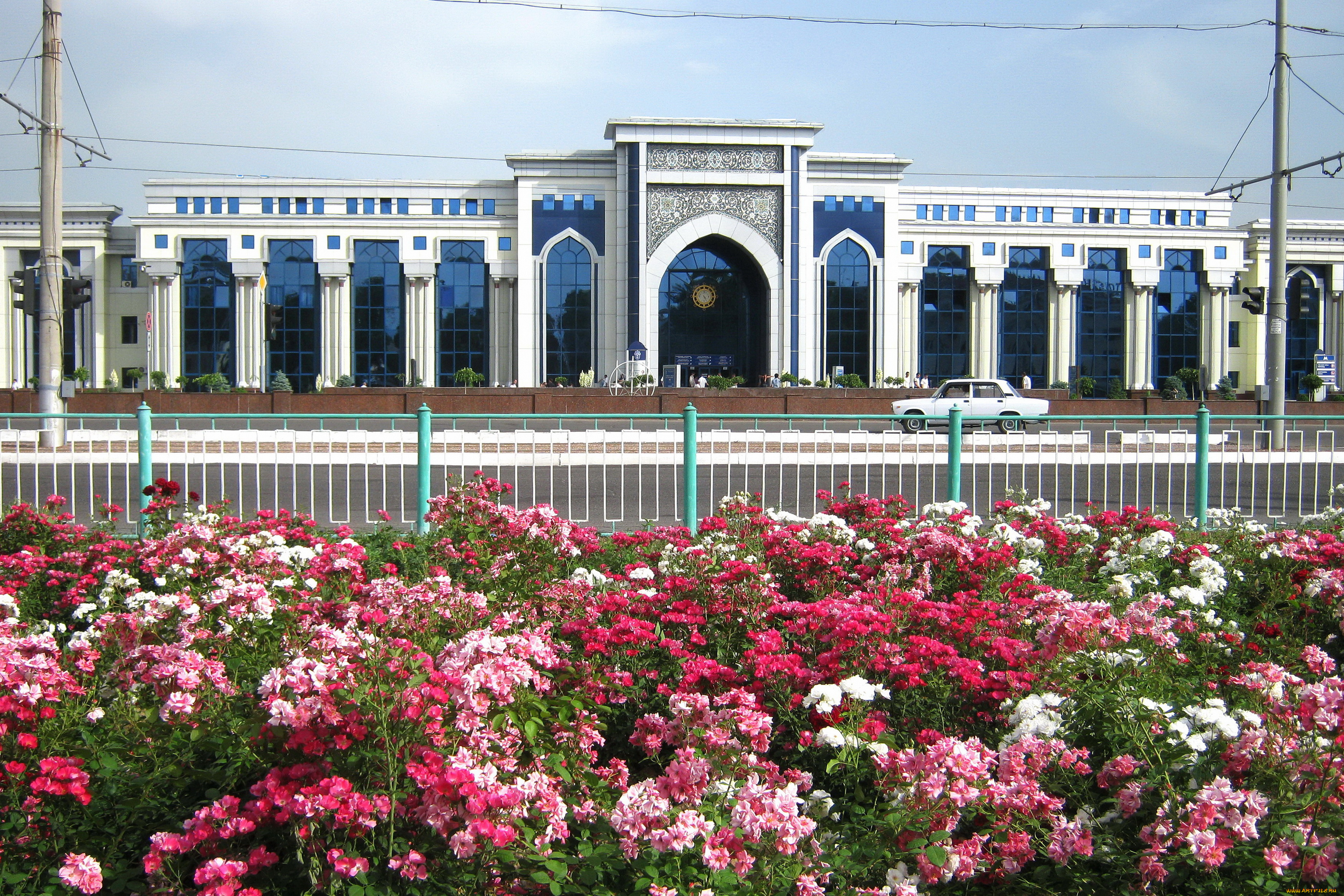 вокзал, города, -, здания, , дома, здание, восток, ташкент