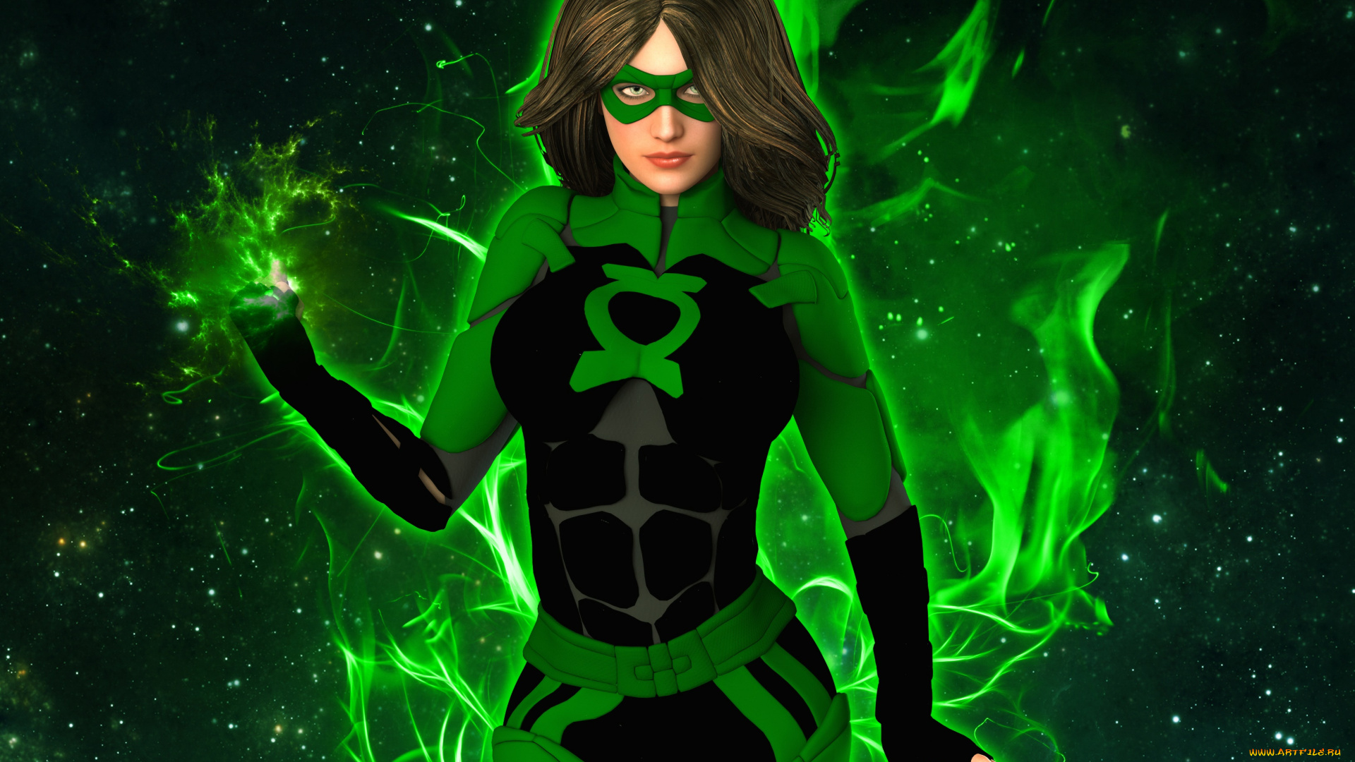 3д, графика, фантазия, , fantasy, фон, девушка, взгляд