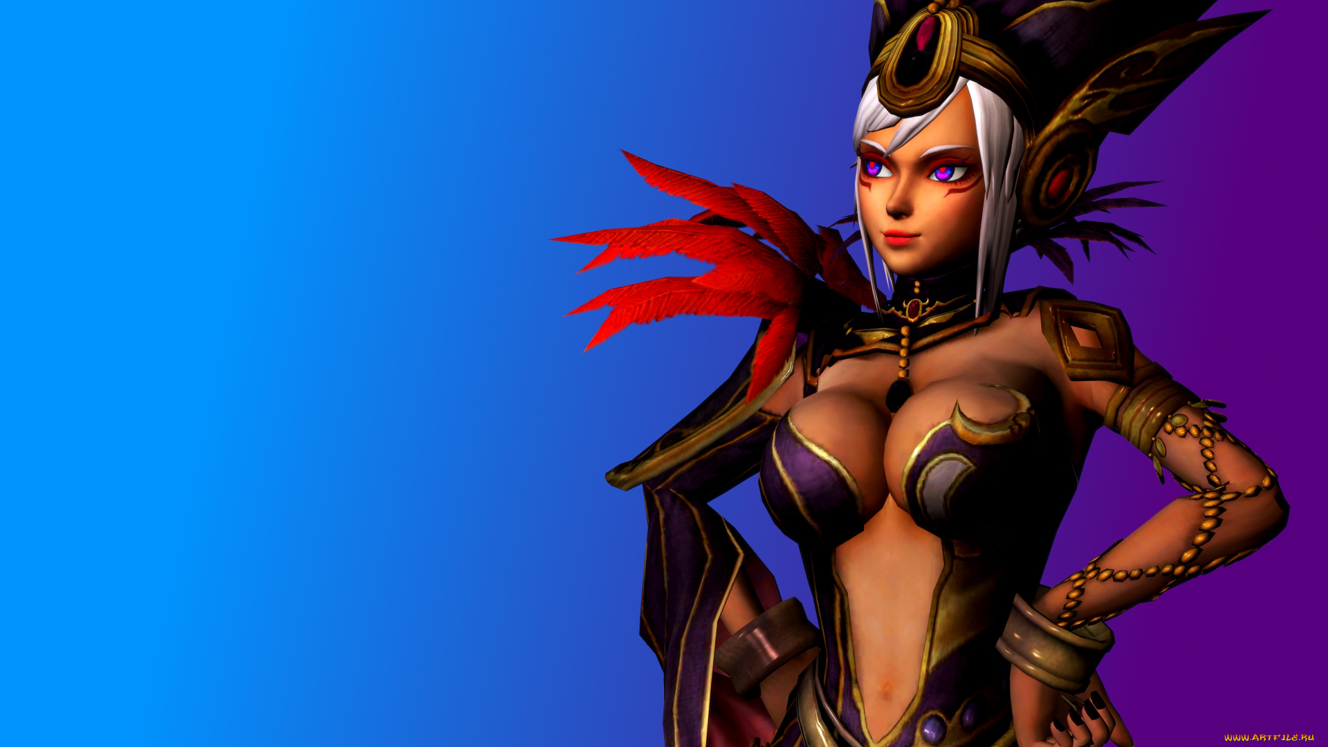 3д, графика, фантазия, , fantasy, фон, взгляд, девушка