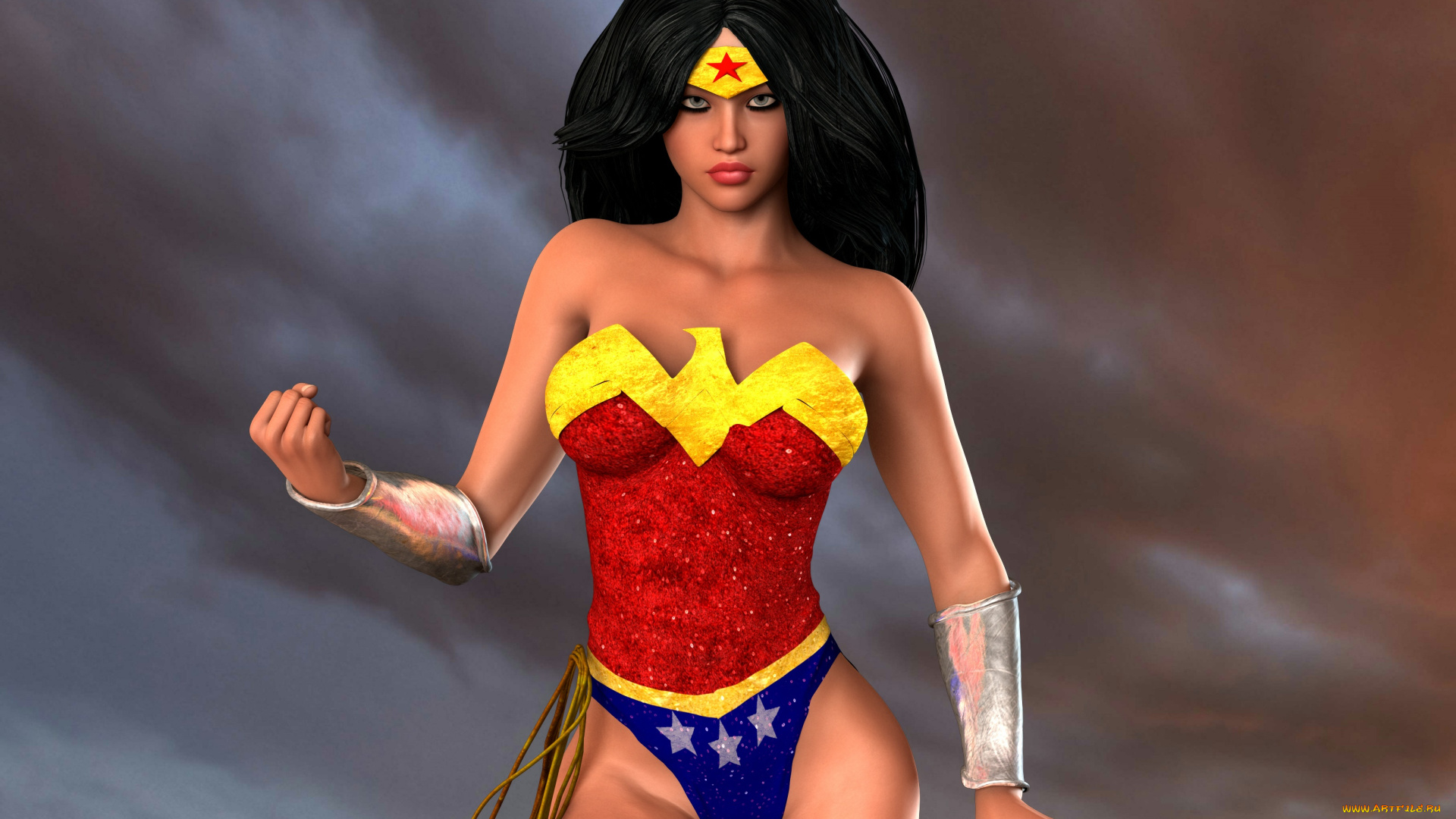 3д, графика, фантазия, , fantasy, фон, взгляд, девушка