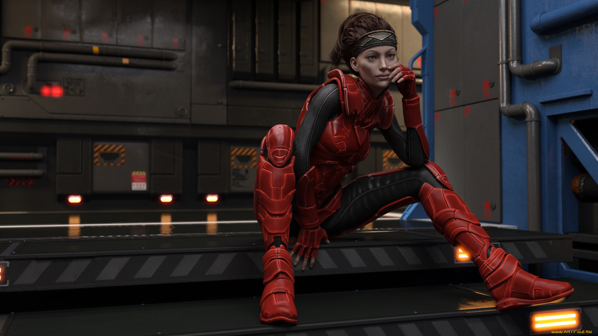 3д, графика, фантазия, , fantasy, фон, взгляд, девушка