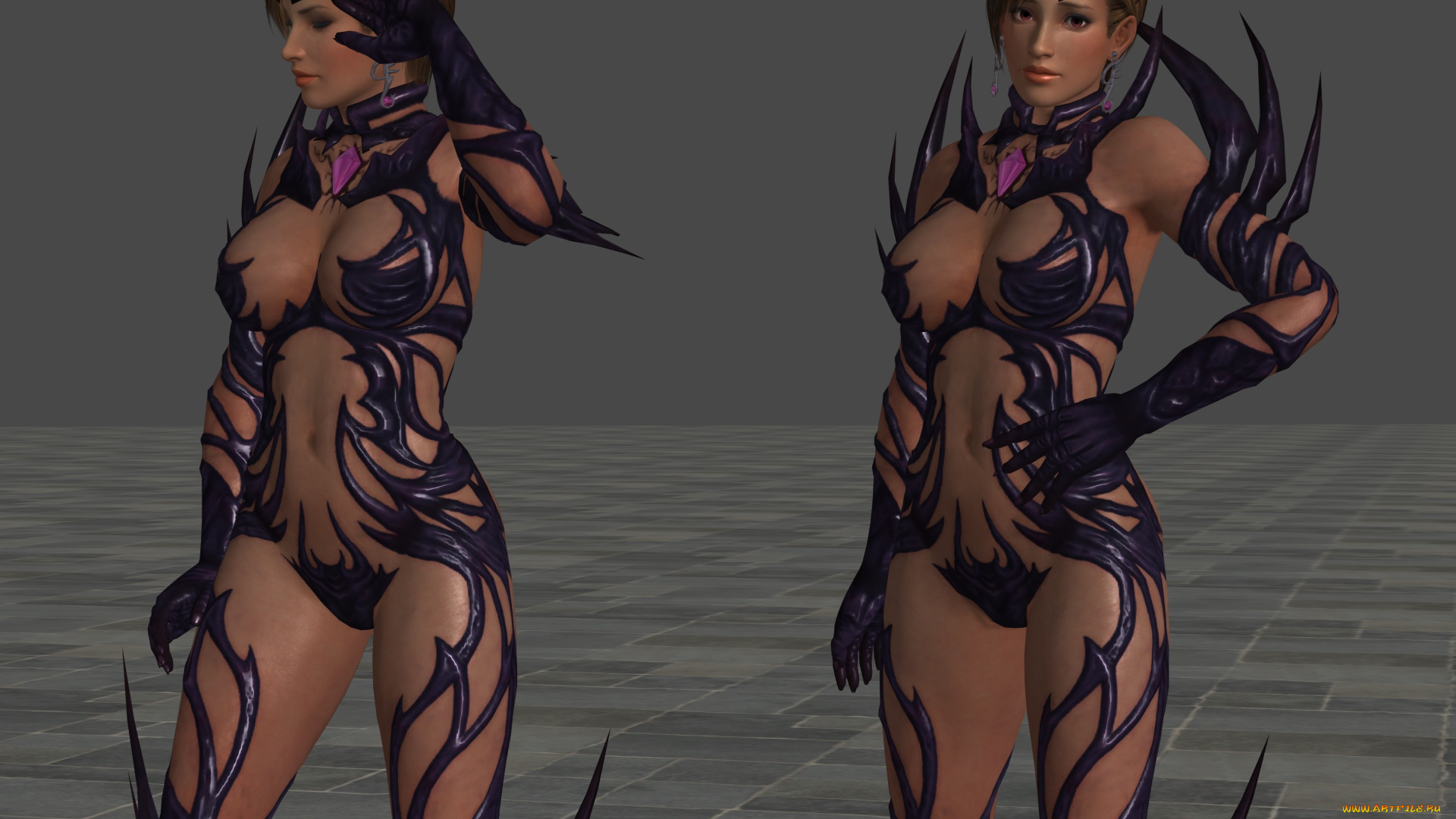 3д, графика, фантазия, , fantasy, взгляд, девушки, фон